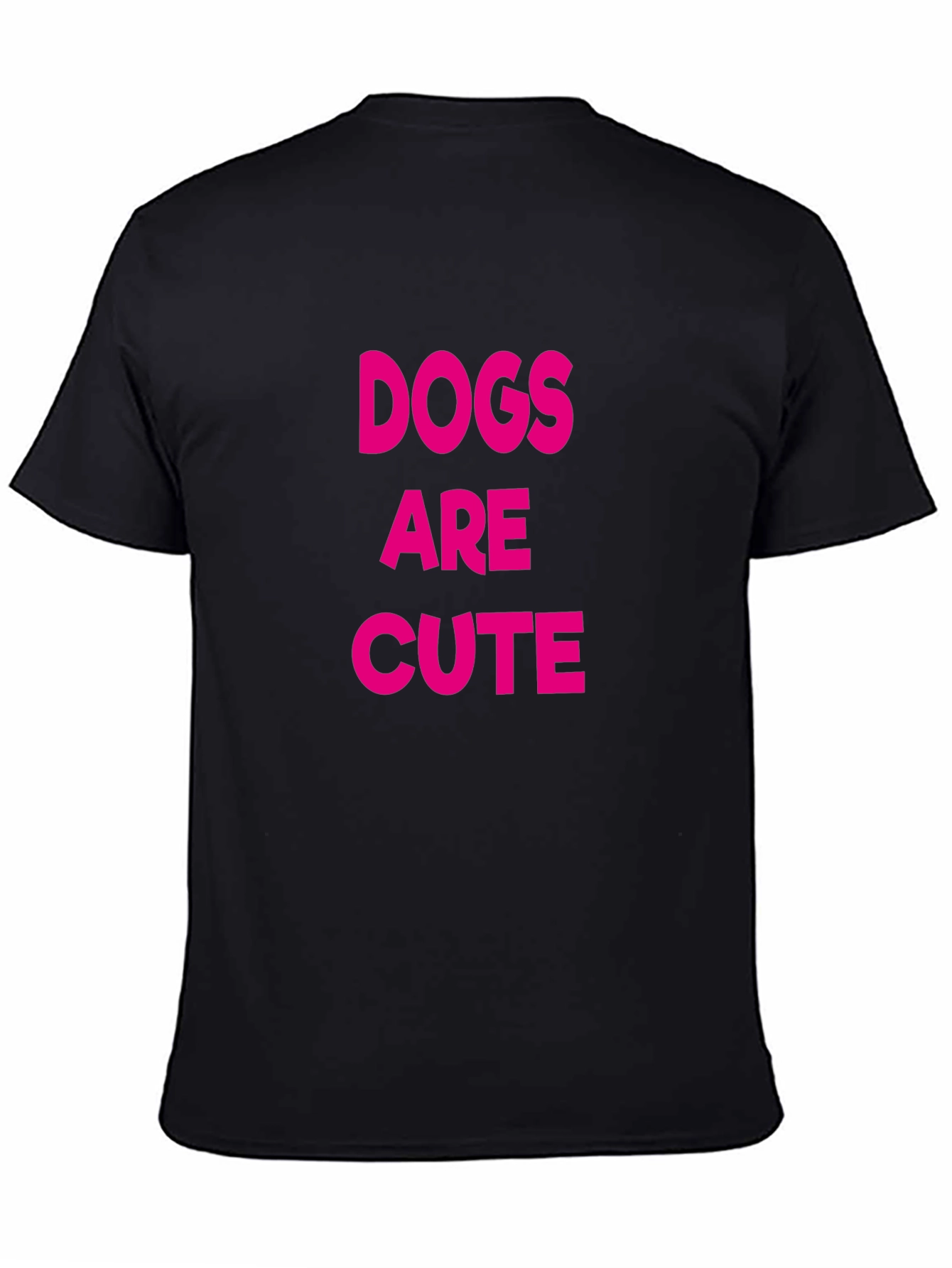 Dogs Are Cute Black T-Shirt