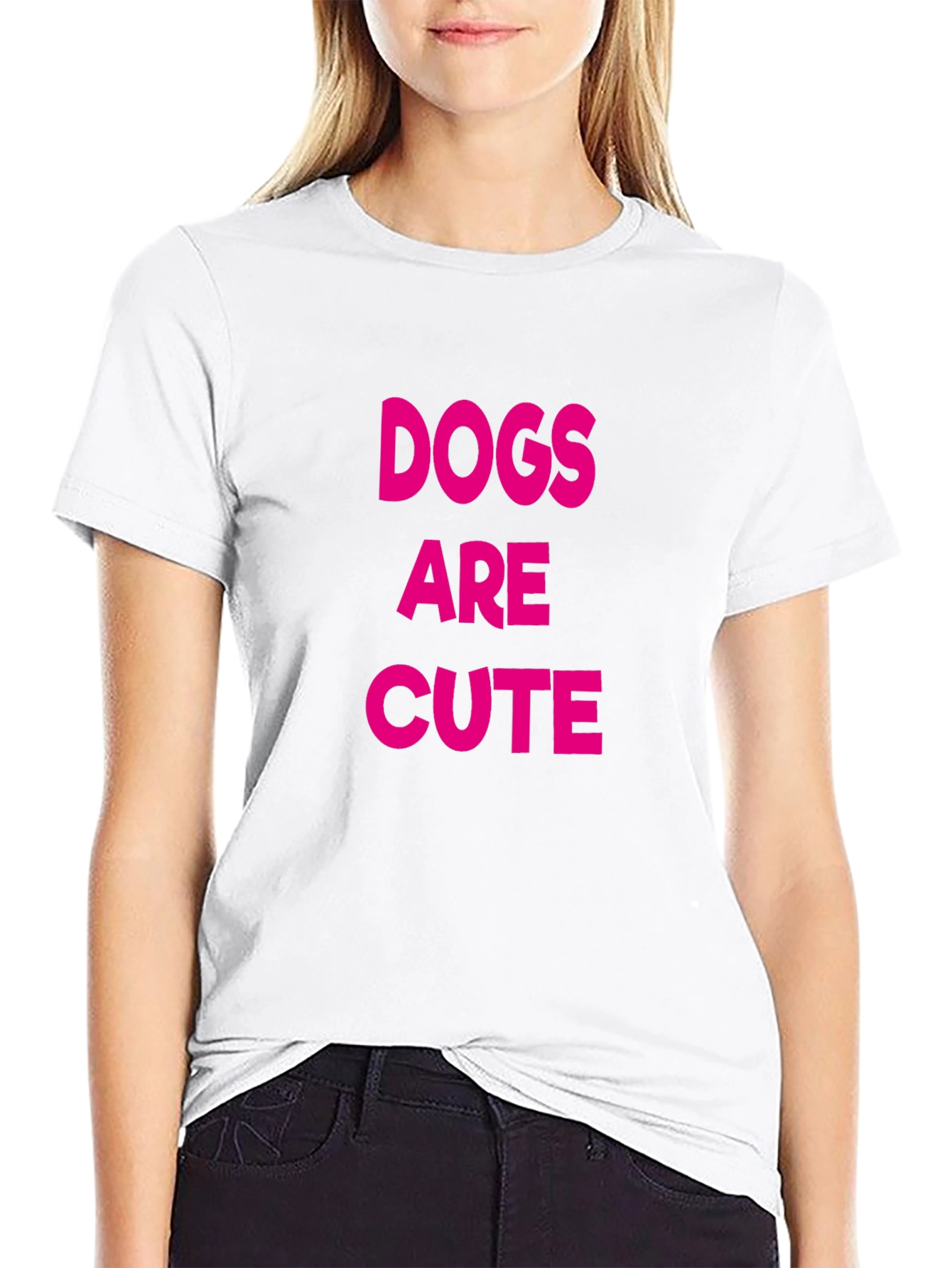 Dogs Are Cute Black T-Shirt