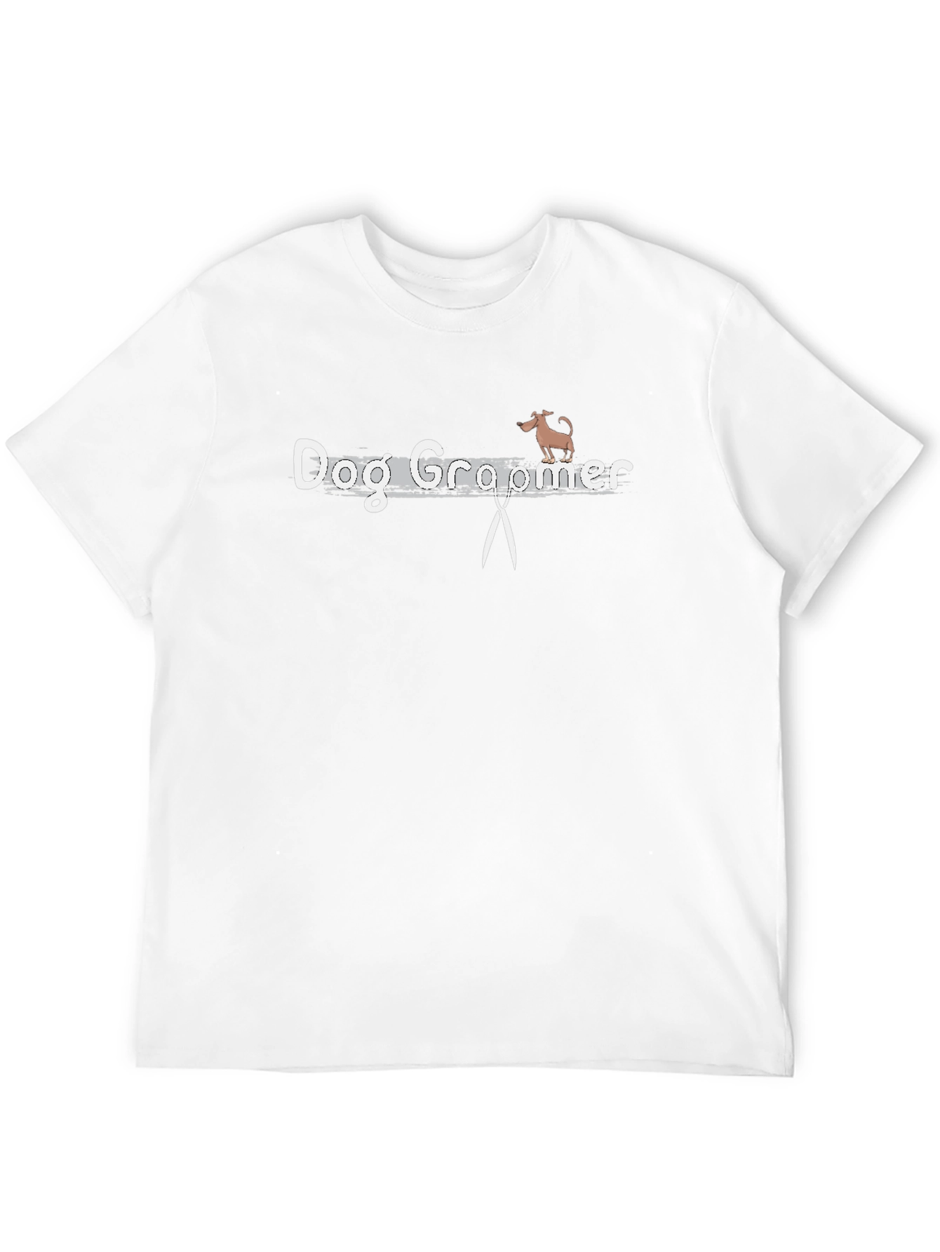 Dog Groomer Graphic Tee - Black Cotton T-Shirt