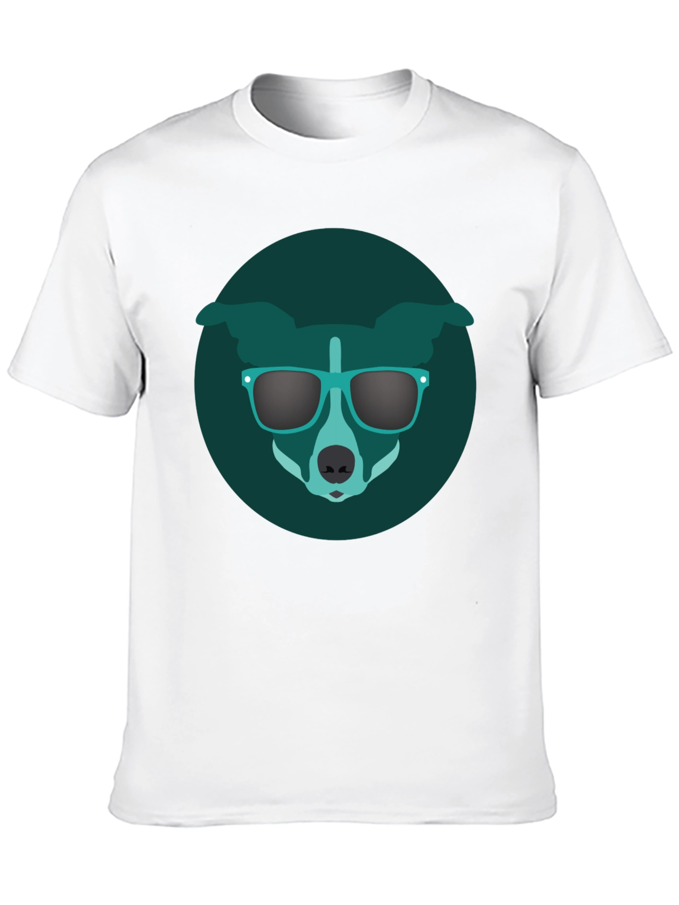 Cool Dog Graphic Tee - Black Cotton T-Shirt