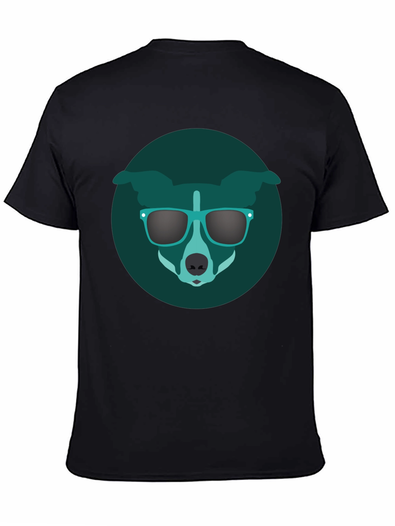 Cool Dog Graphic Tee - Black Cotton T-Shirt