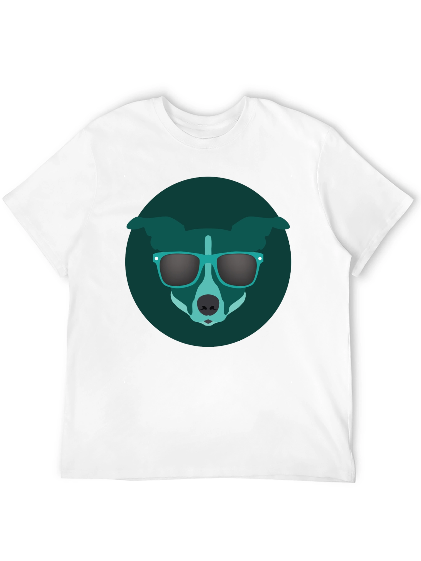 Cool Dog Graphic Tee - Black Cotton T-Shirt