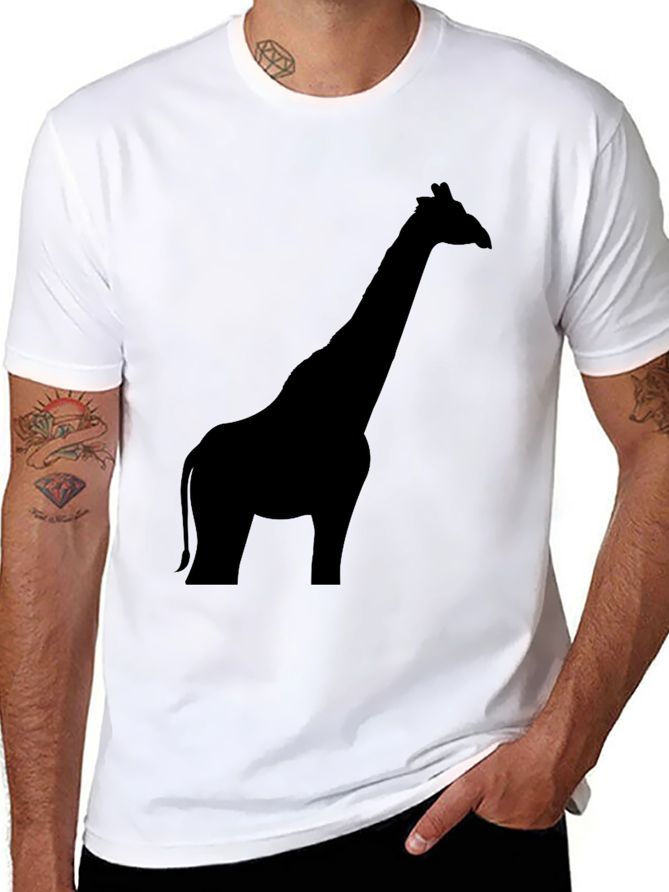 Black Giraffe Silhouette Tee