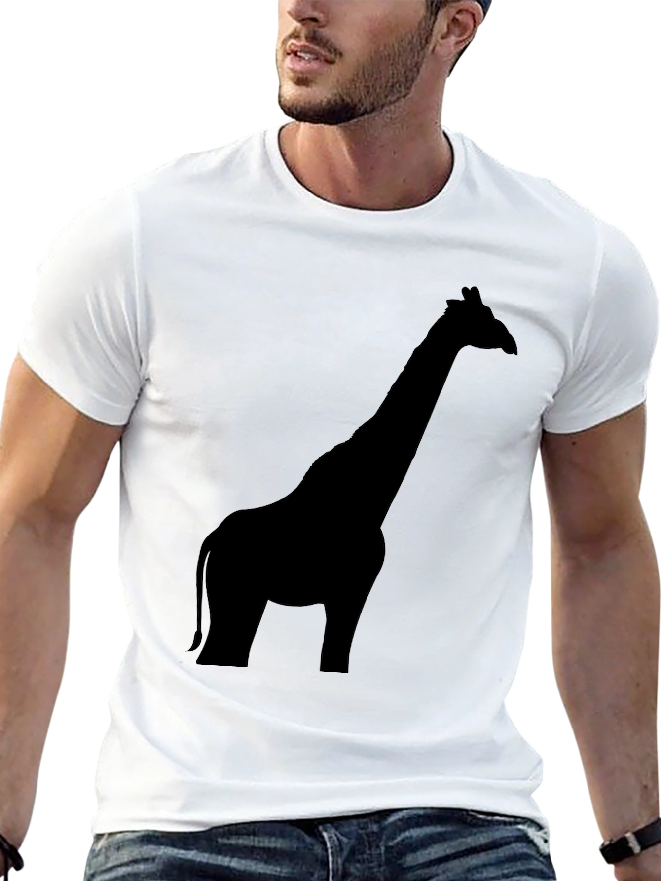 Black Giraffe Silhouette Tee