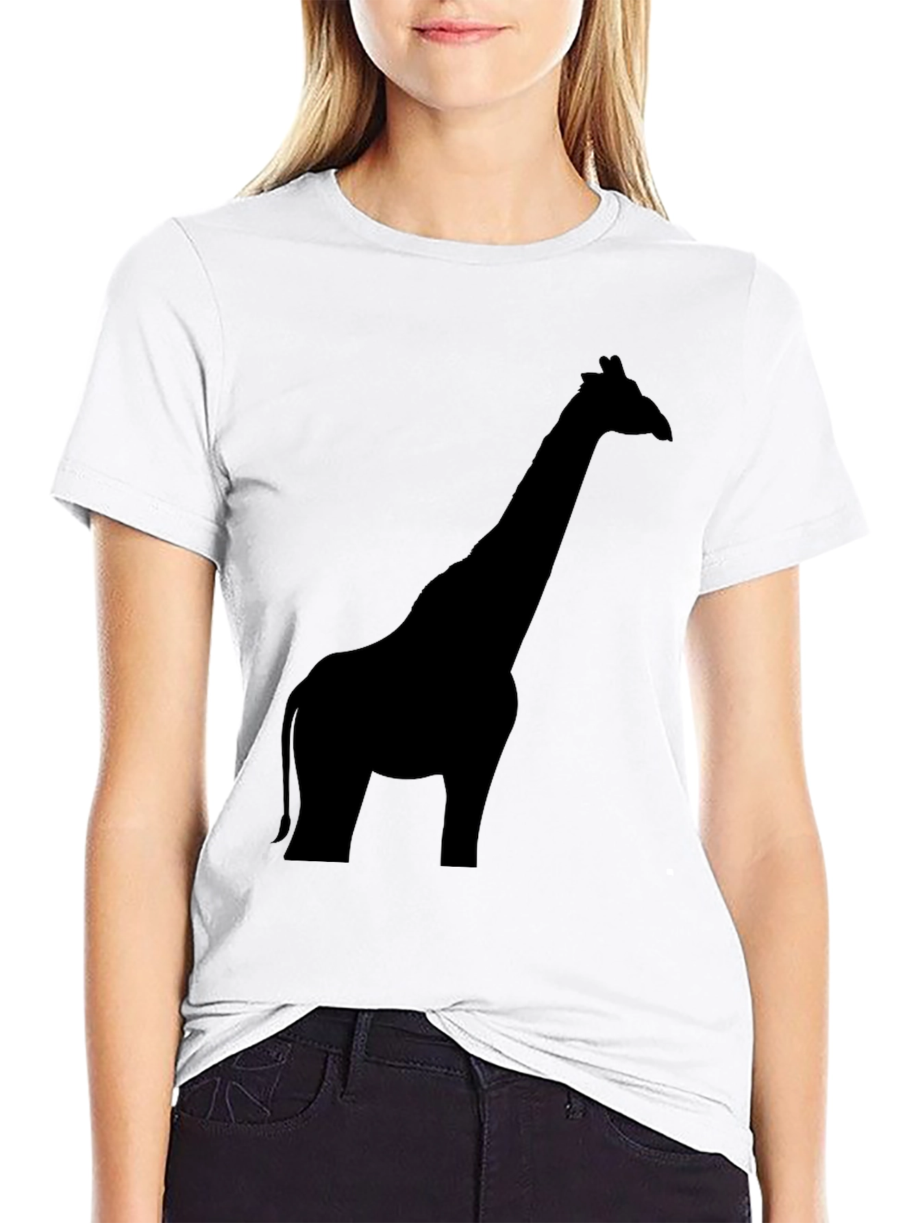 Black Giraffe Silhouette Tee
