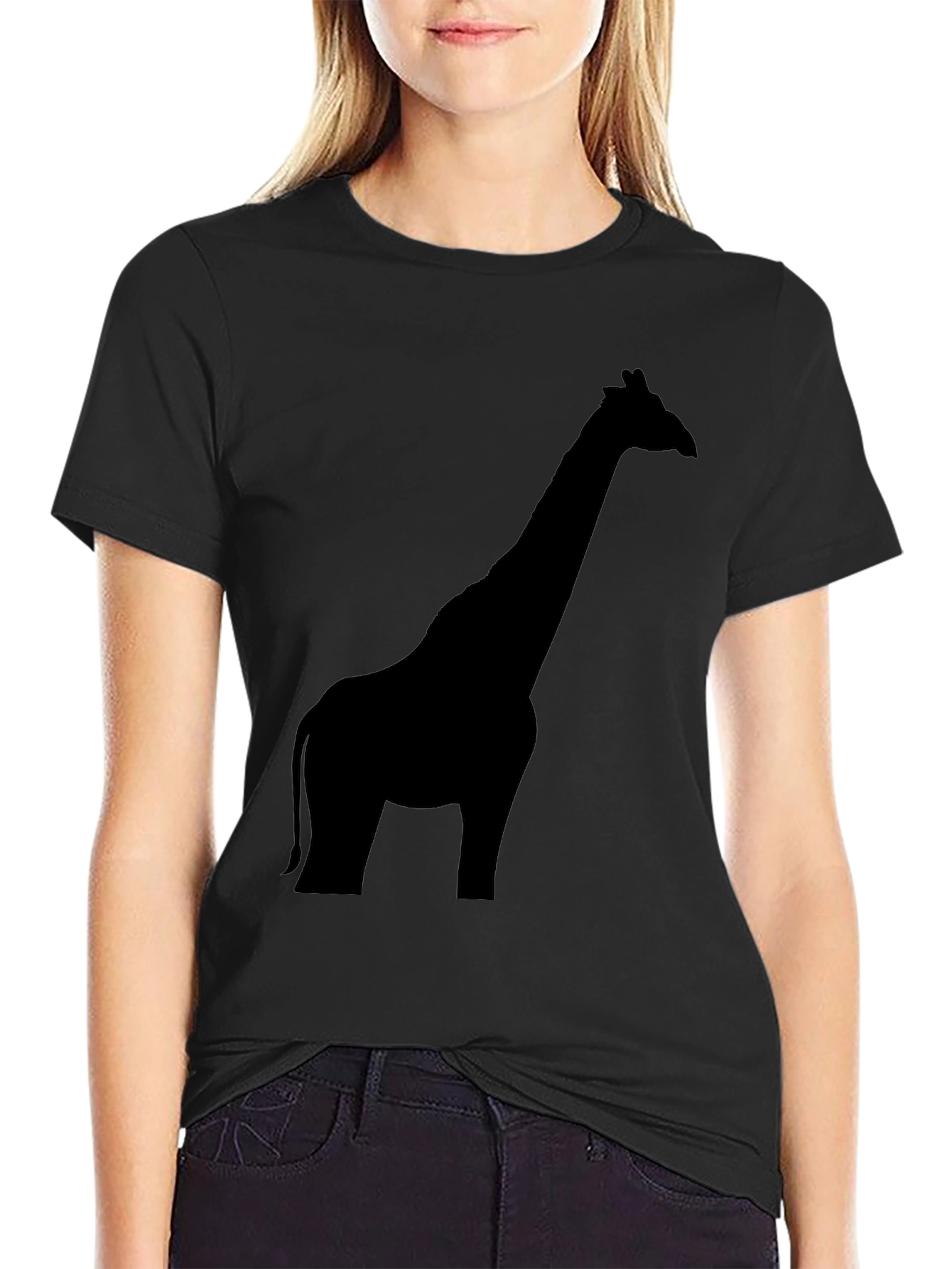 Black Giraffe Silhouette Tee