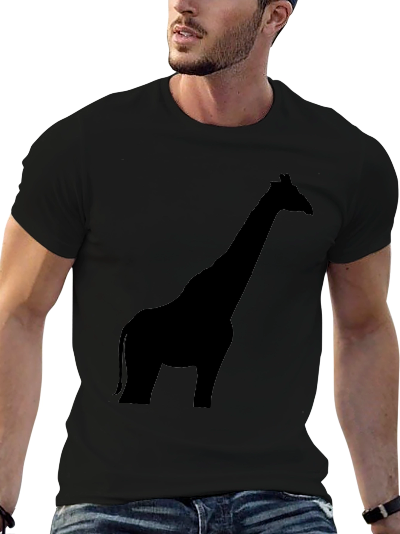 Black Giraffe Silhouette Tee