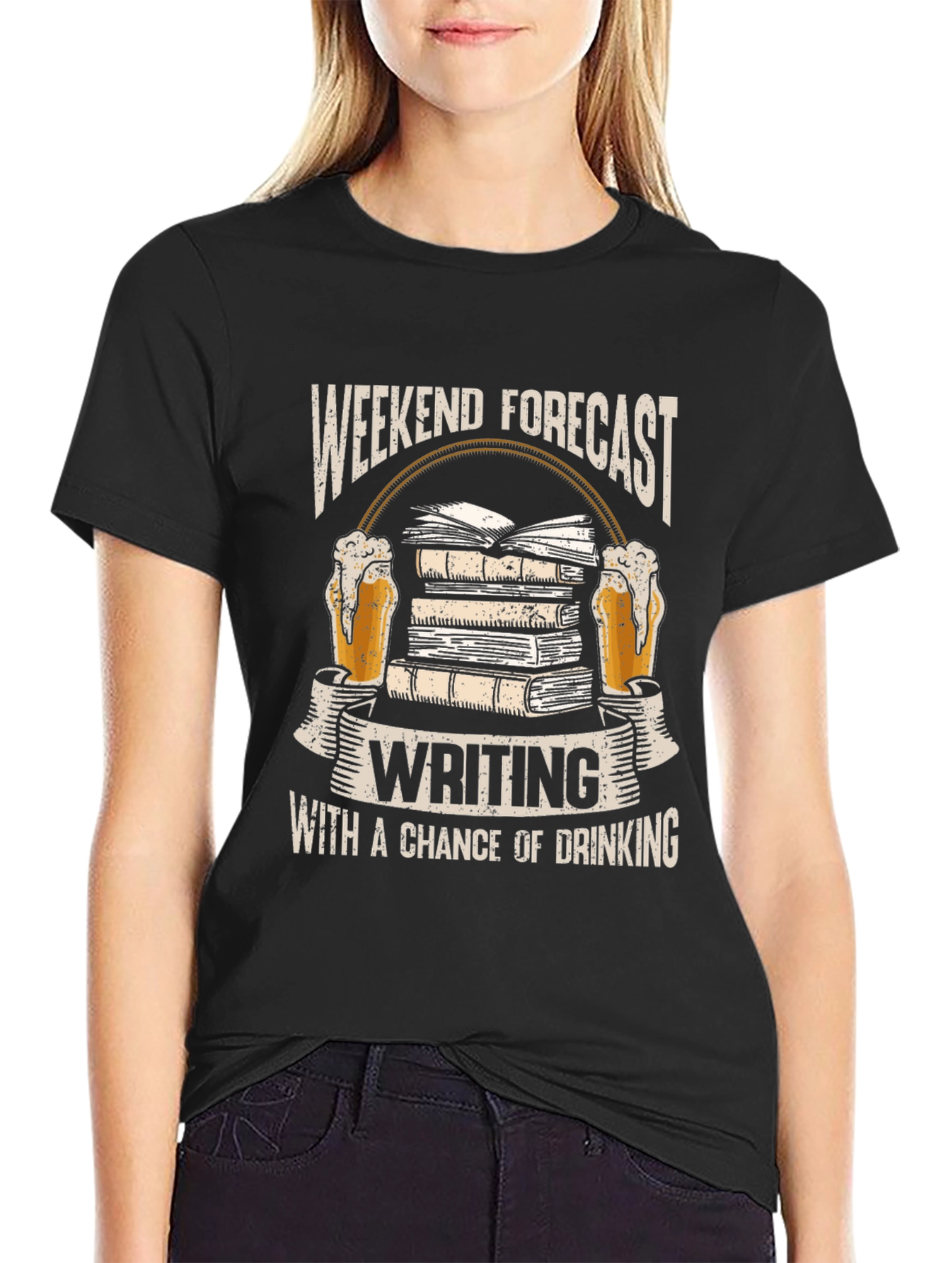 Weekend Forecast Writing T-Shirt