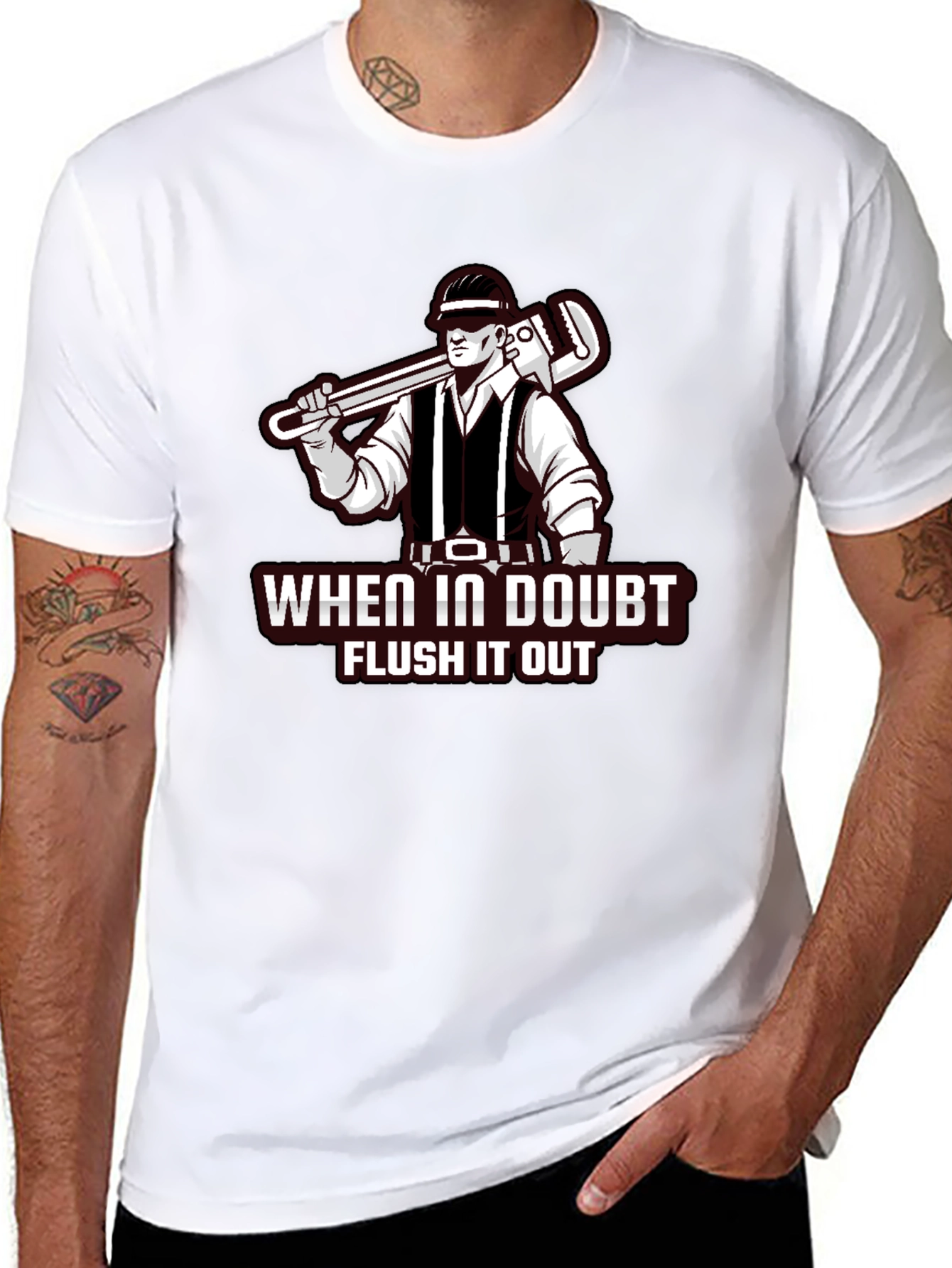 Plumber Tee: When in Doubt Flush It Out