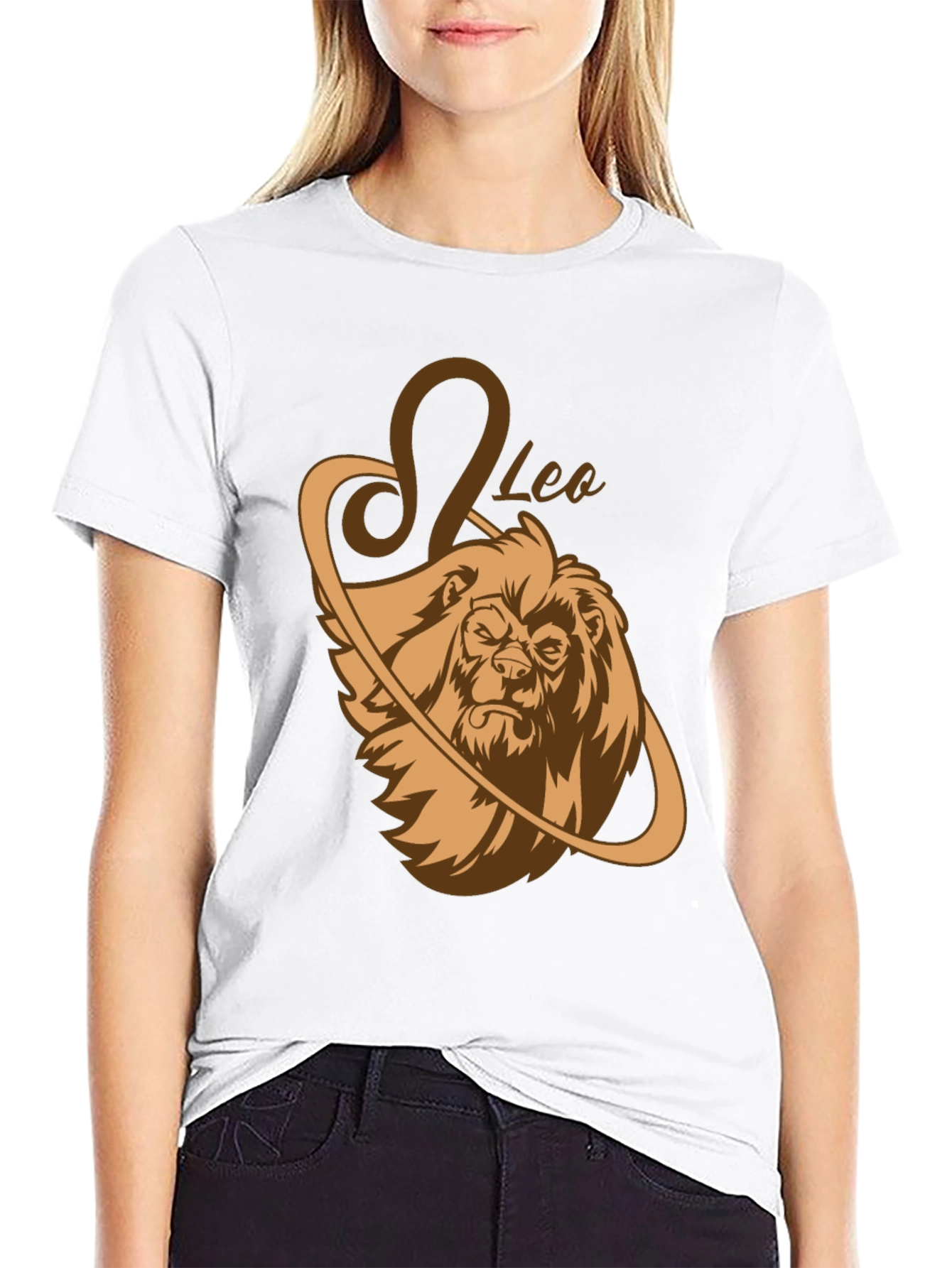 Leo Zodiac Graphic Tee - Black Lion Shirt