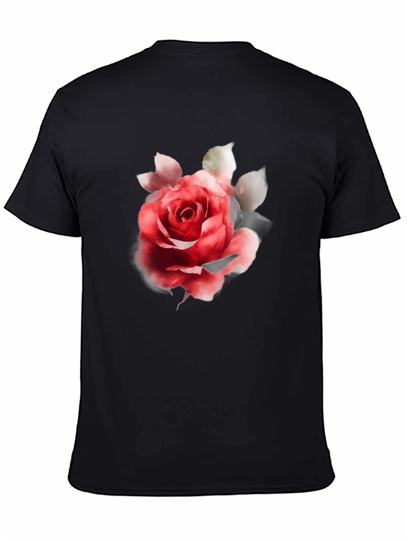 Rose Graphic Black T-Shirt - Stylish Floral Tee