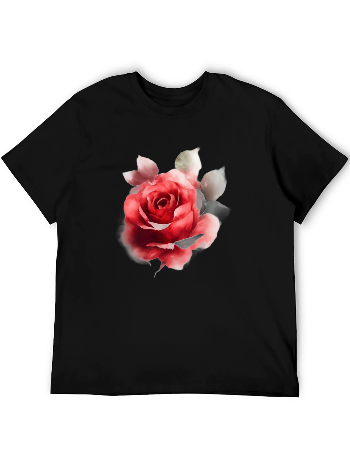 Rose Graphic Black T-Shirt - Stylish Floral Tee
