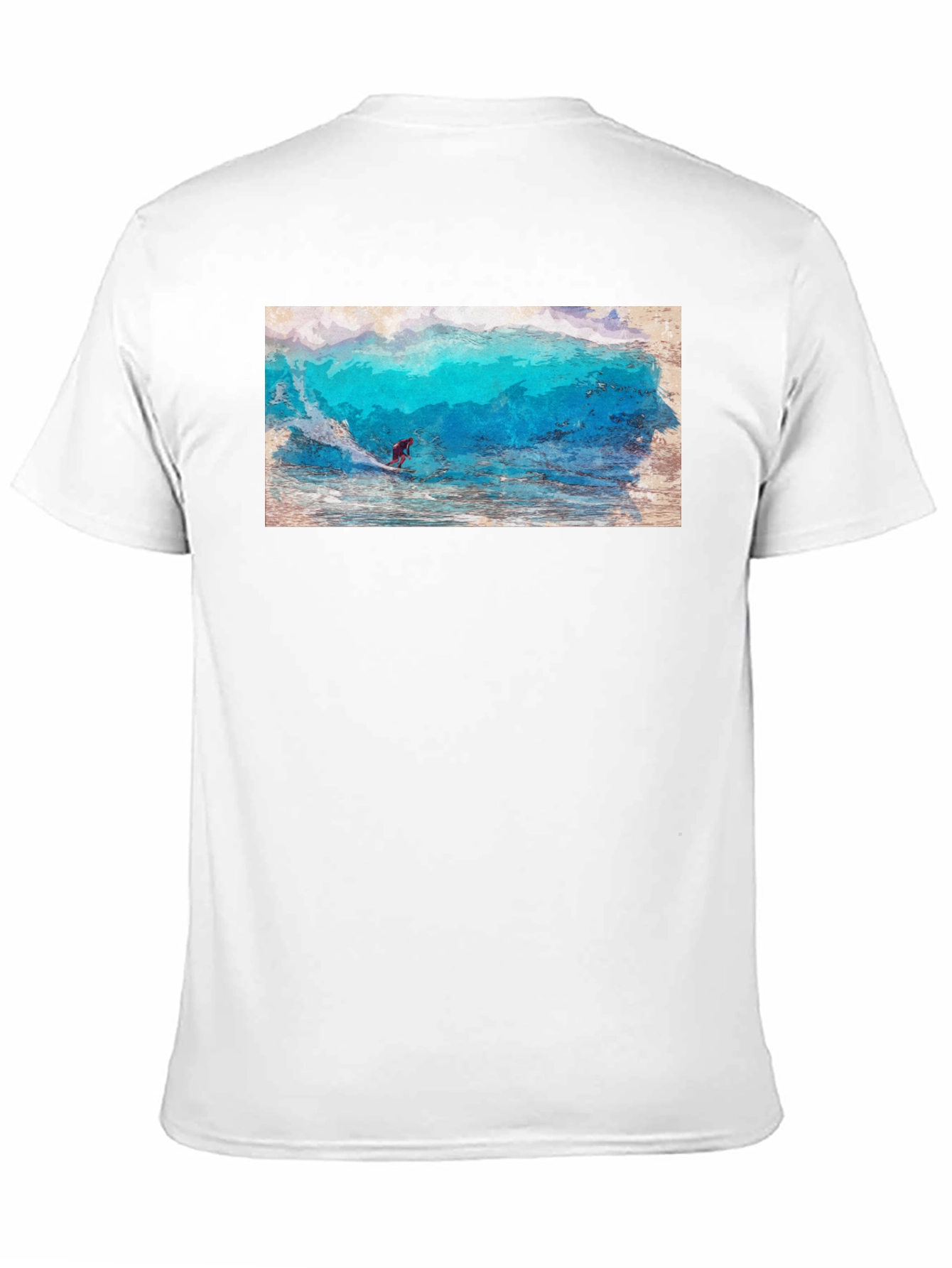 Surfer Wave Graphic Black T-Shirt