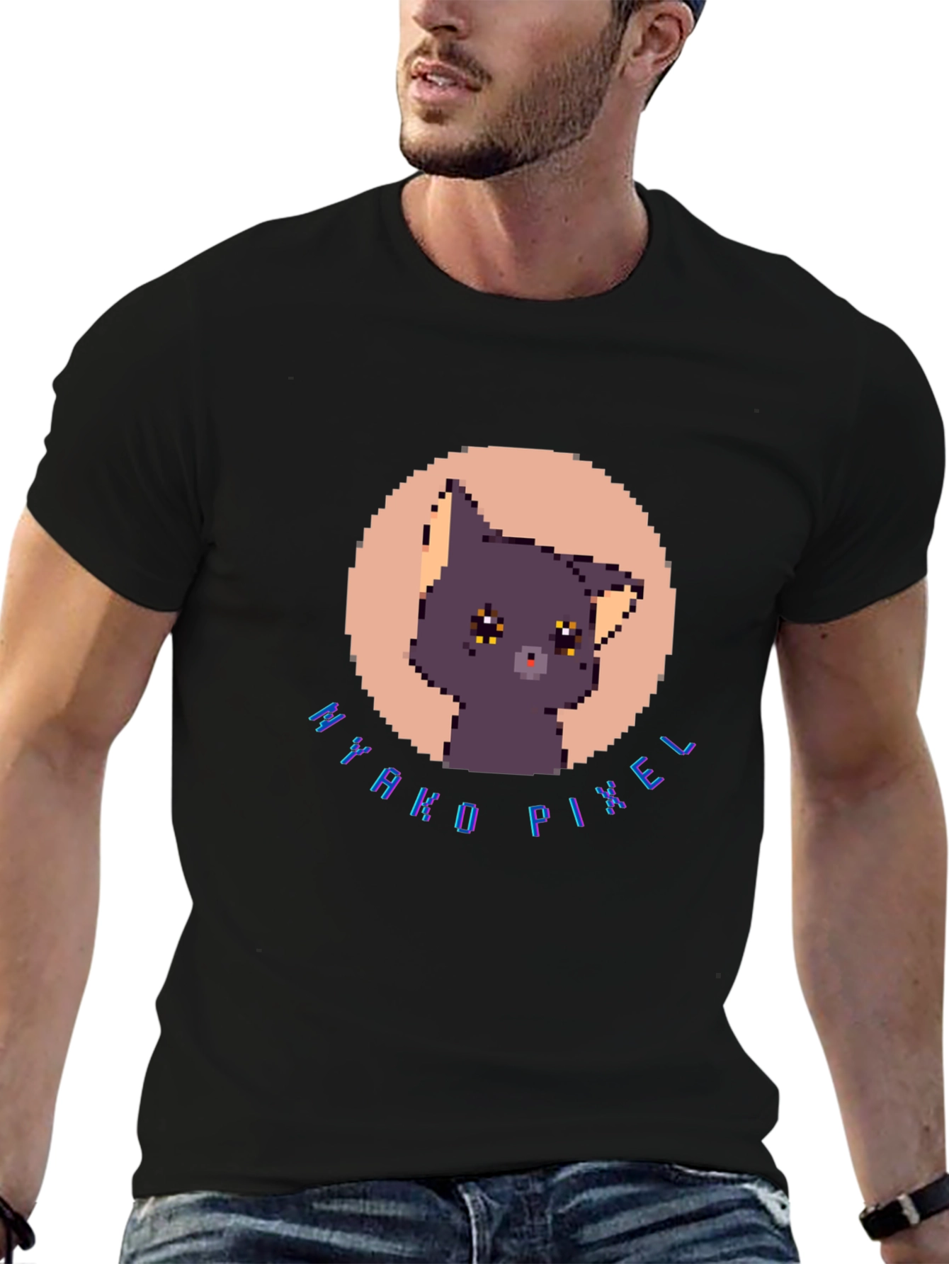 Nyakko Pixel Cat T-Shirt