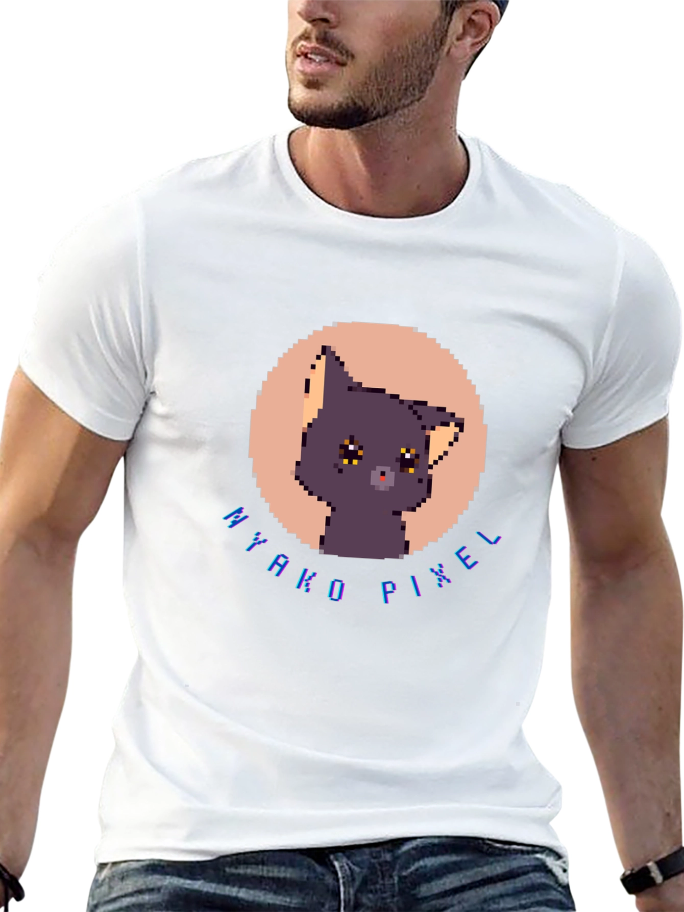 Nyakko Pixel Cat T-Shirt