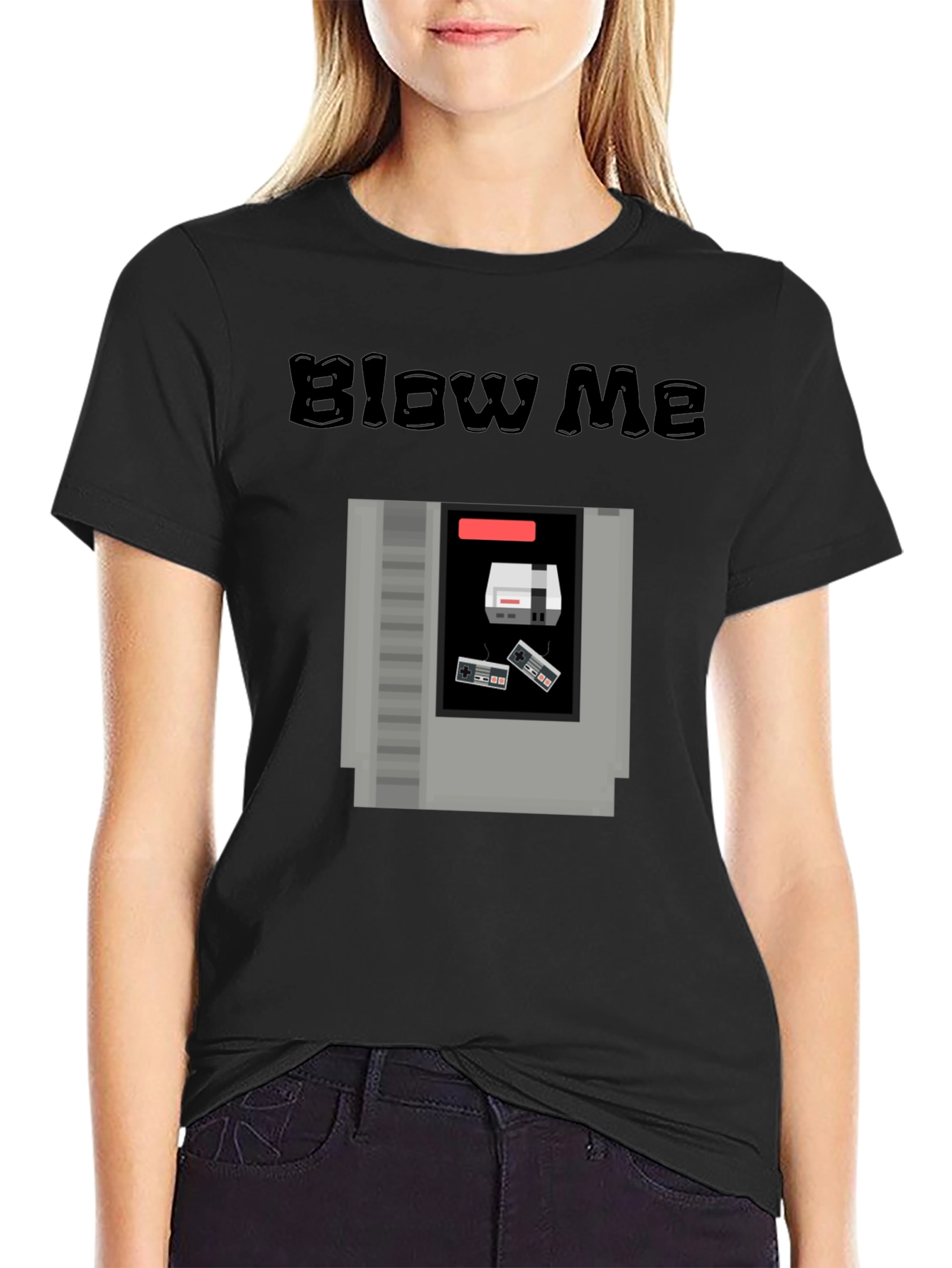 Retro Gaming T-Shirt - Blow Me NES Cartridge Tee