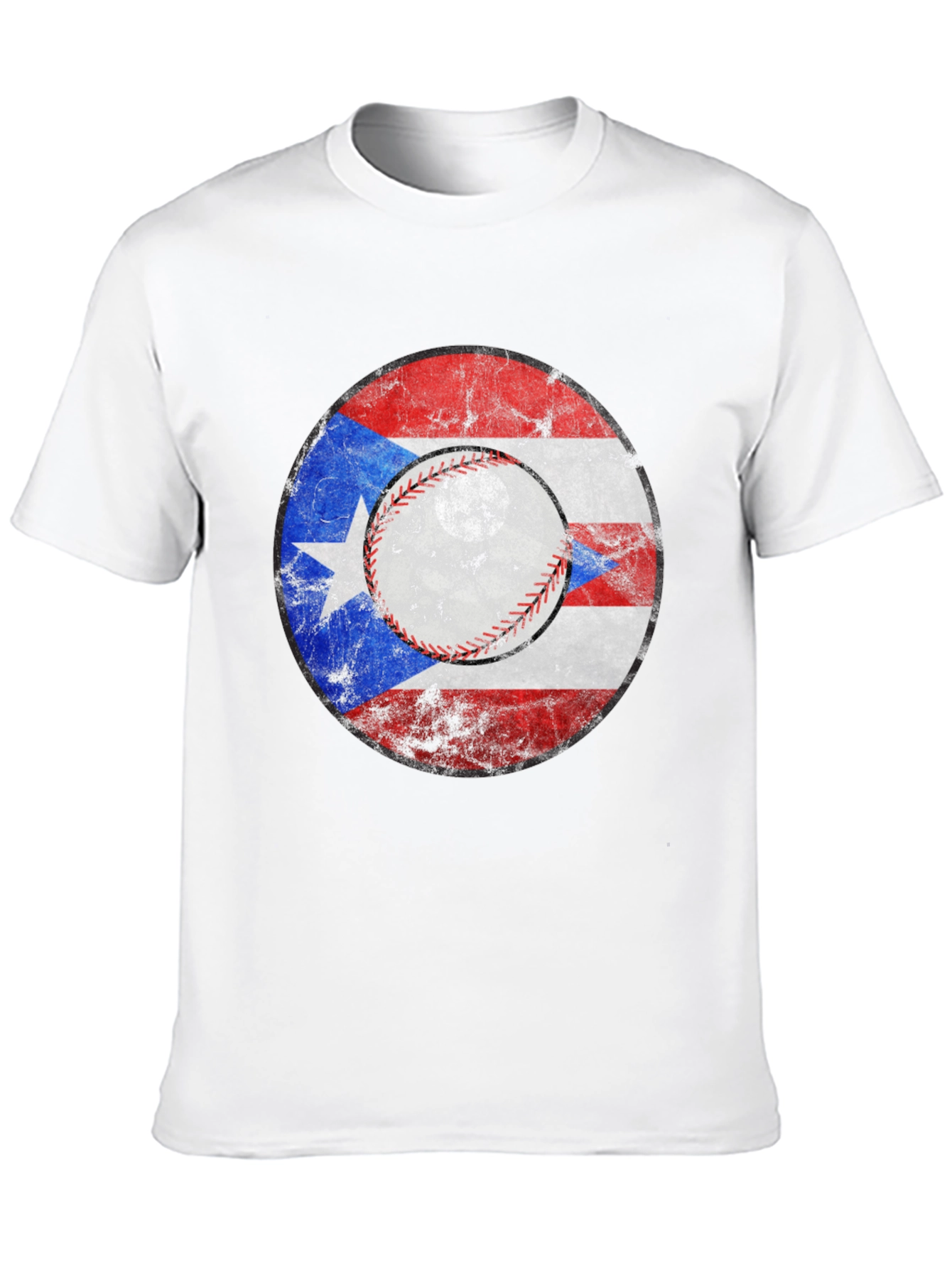 Puerto Rico Baseball Flag T-Shirt