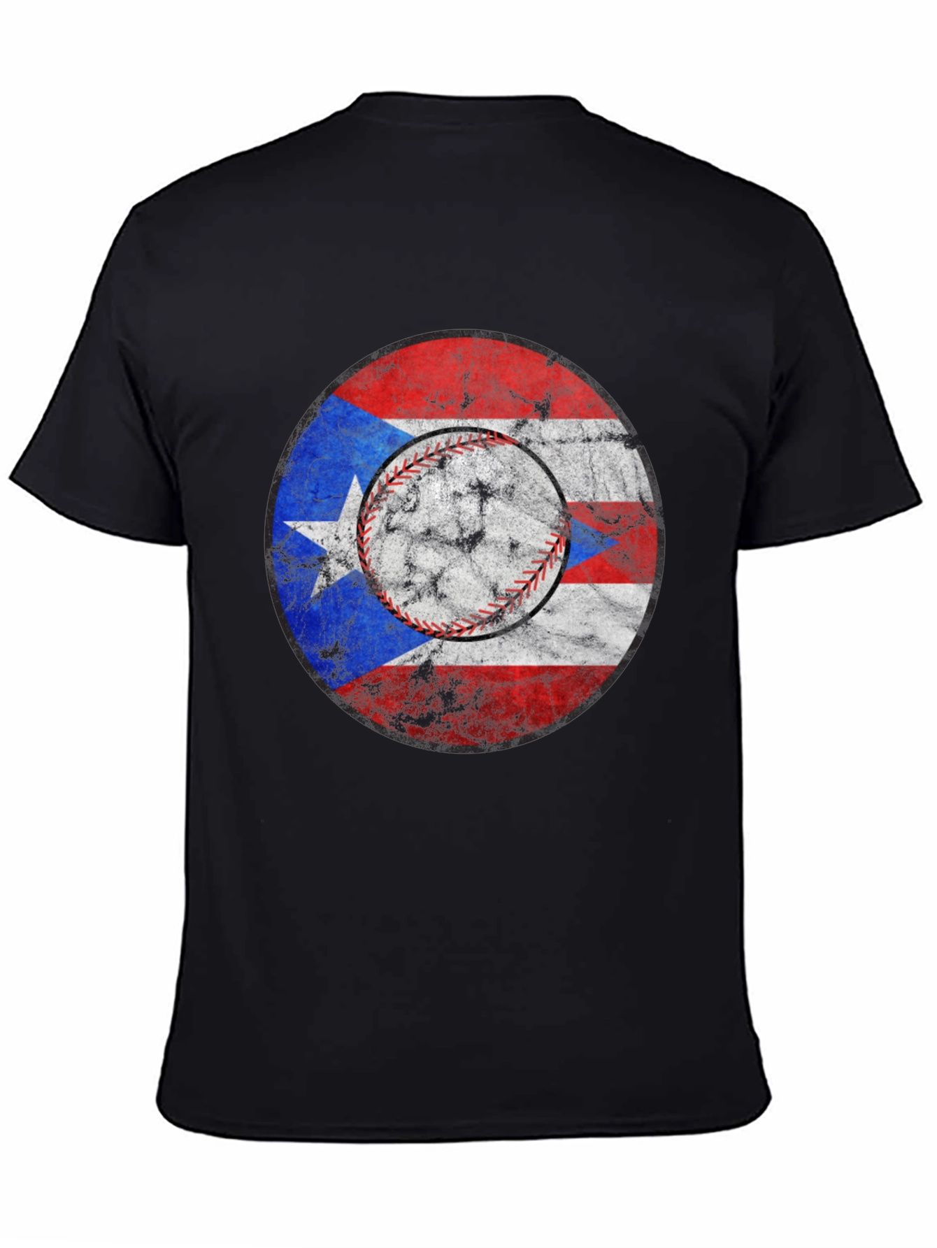 Puerto Rico Baseball Flag T-Shirt