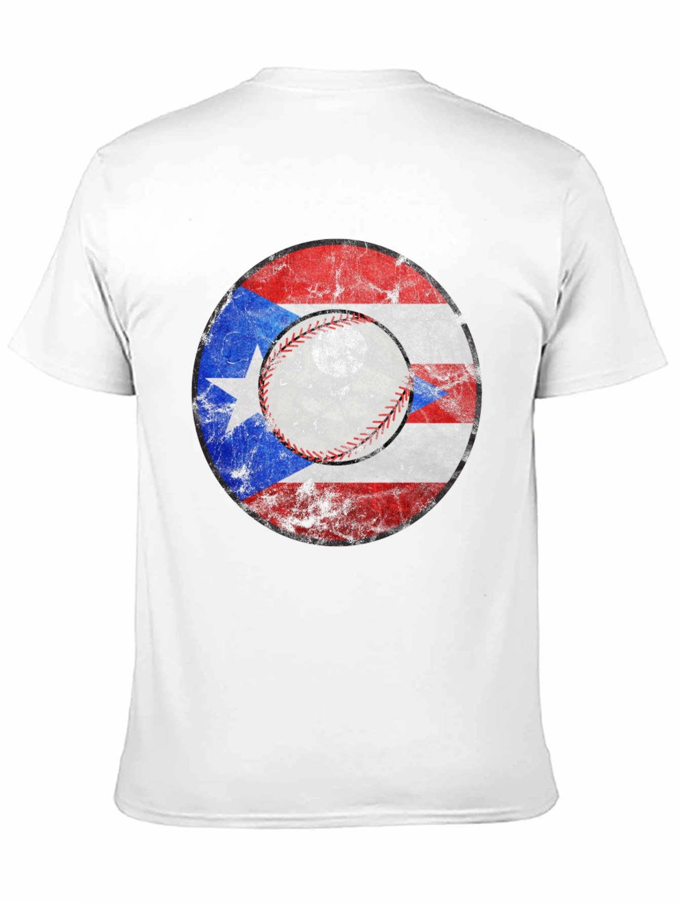 Puerto Rico Baseball Flag T-Shirt