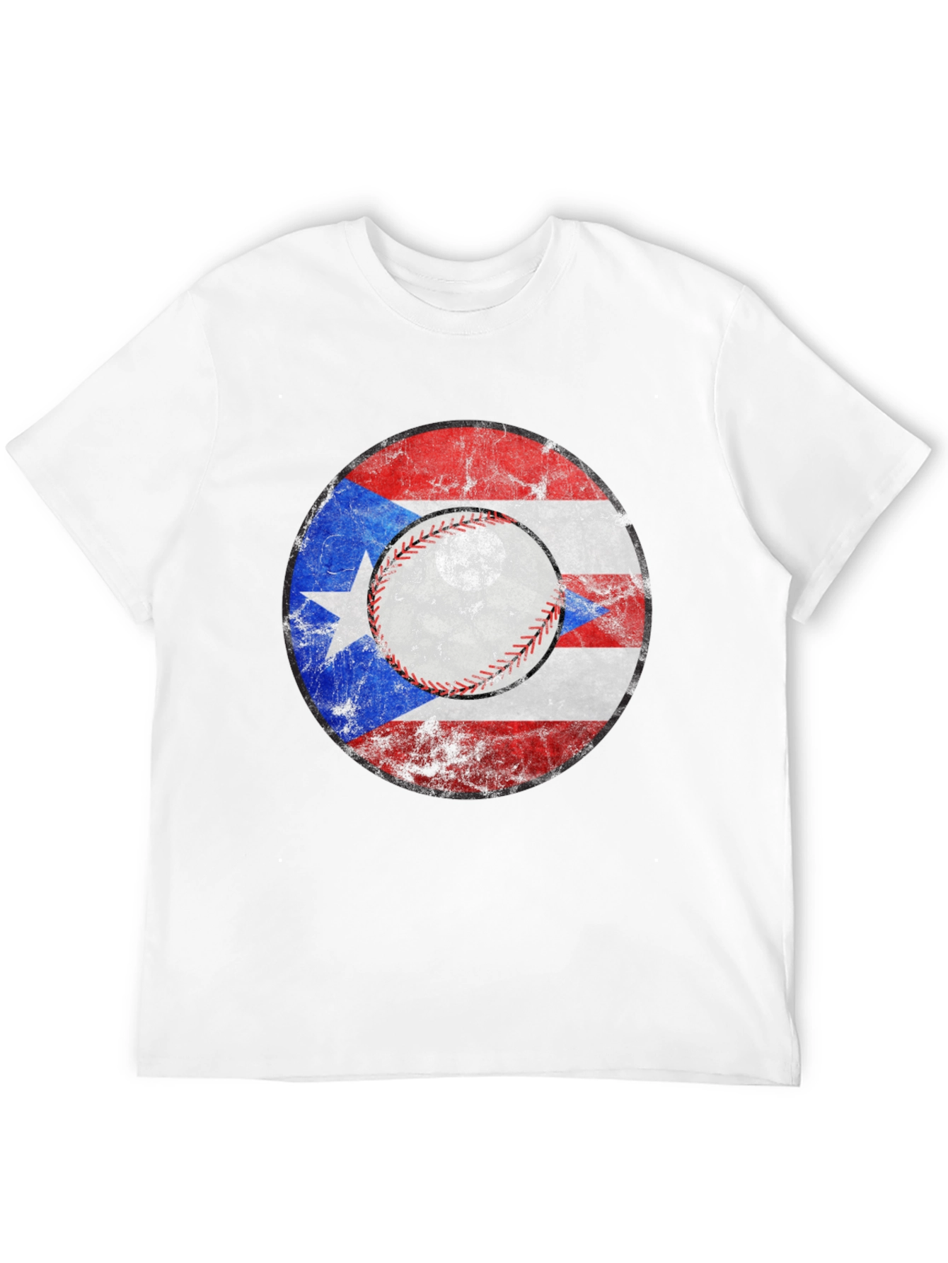 Puerto Rico Baseball Flag T-Shirt