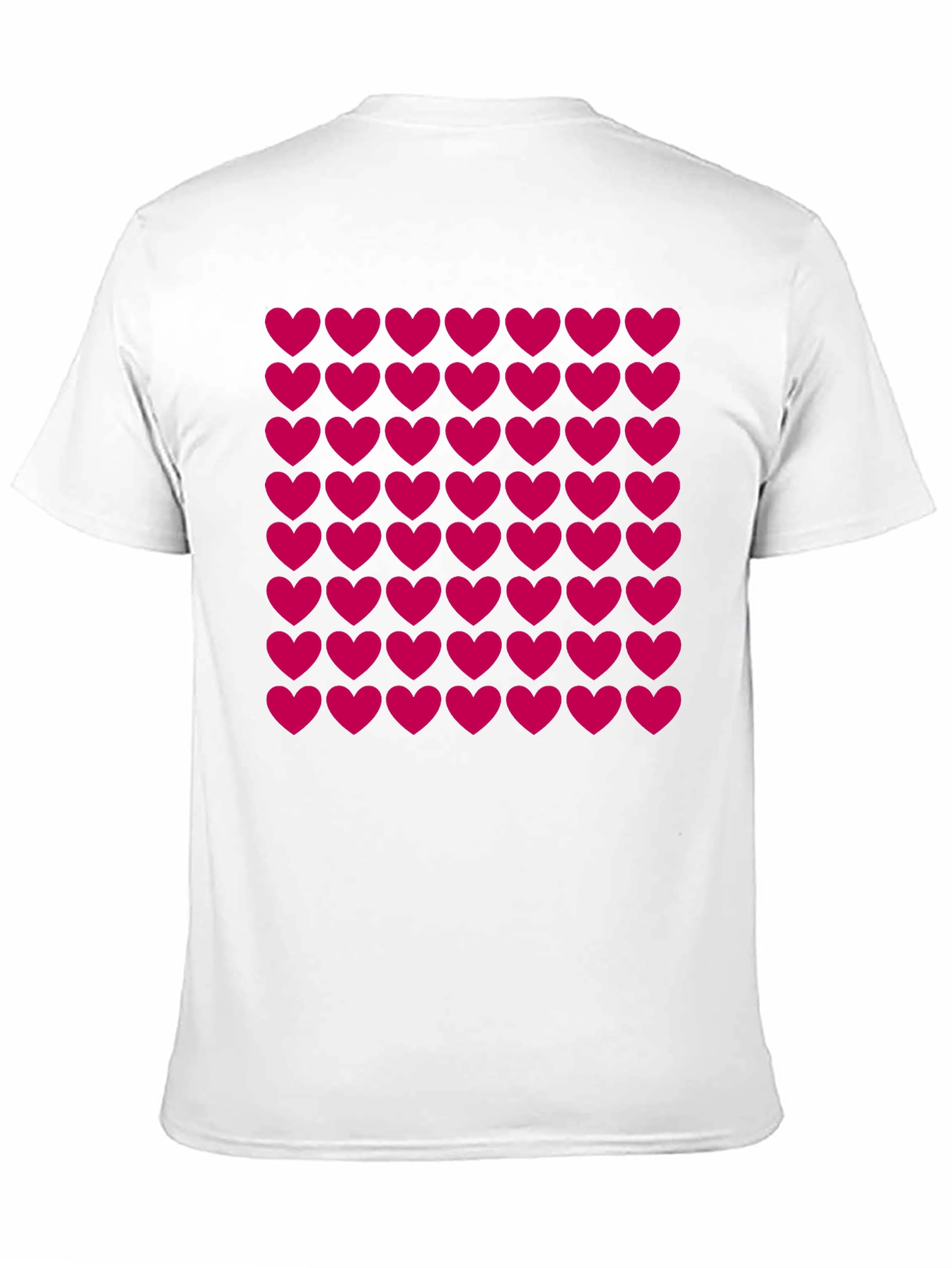 Heart Pattern Black T-Shirt