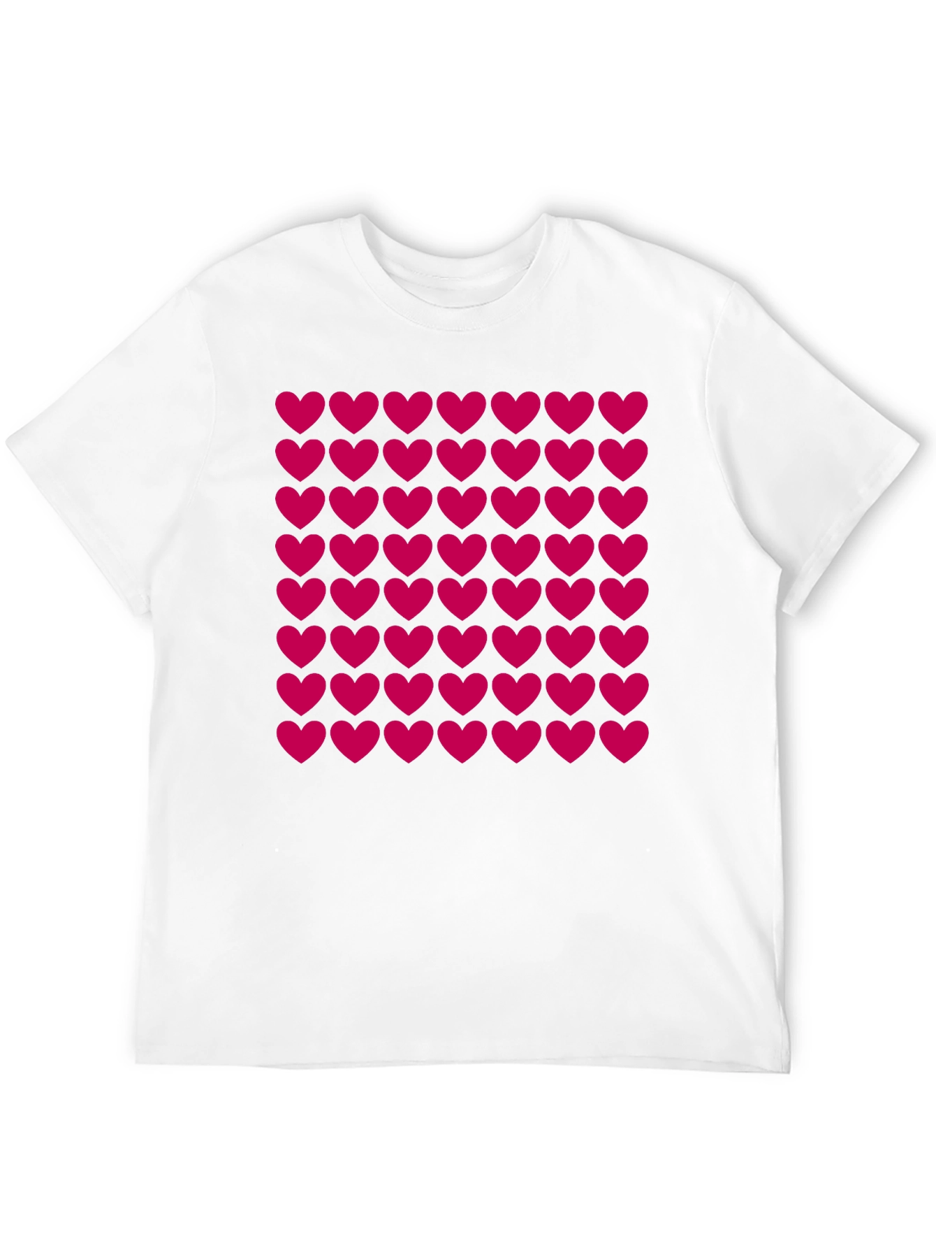 Heart Pattern Black T-Shirt