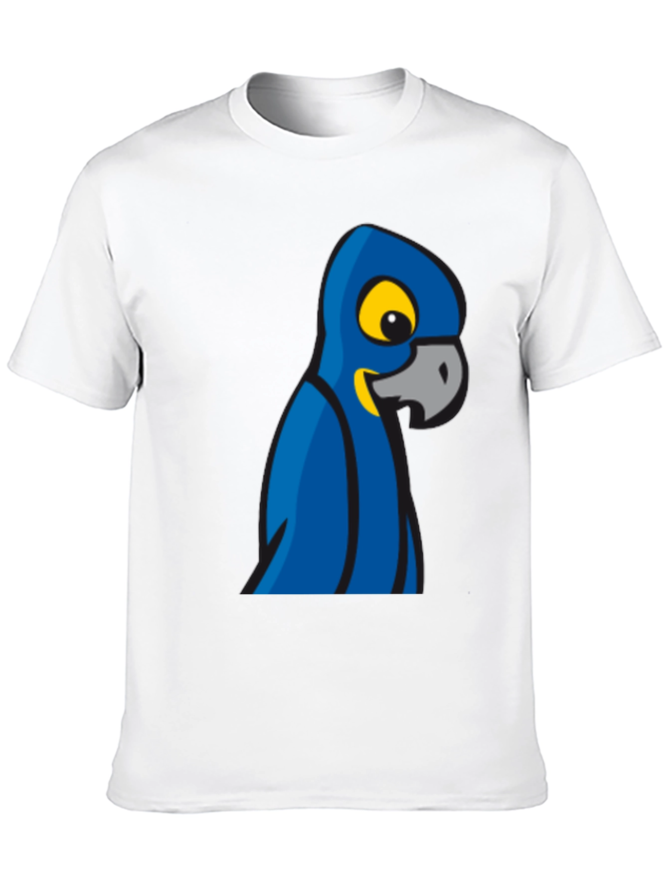 Mens Black T-Shirt with Parrot Graphic