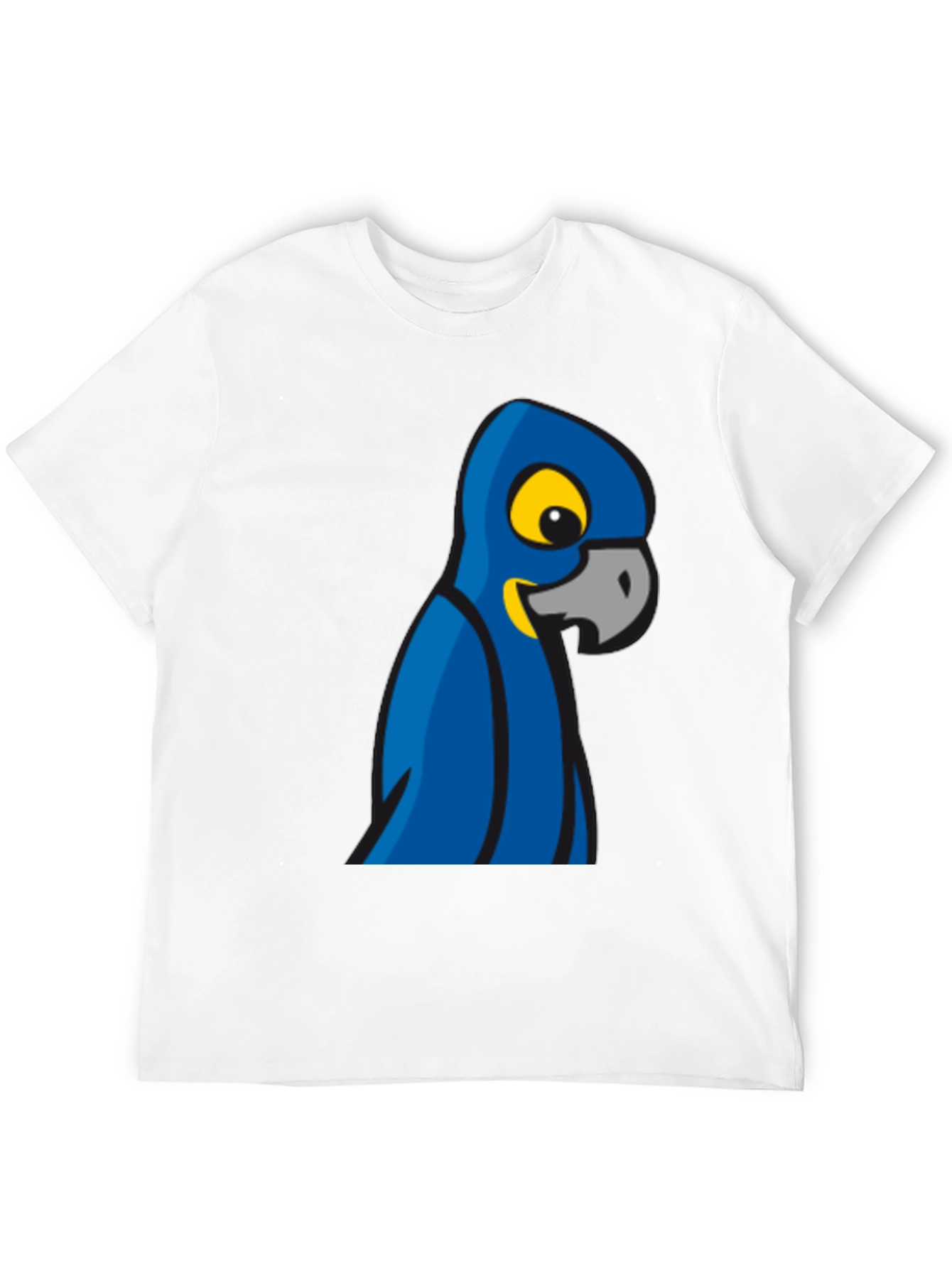Mens Black T-Shirt with Parrot Graphic