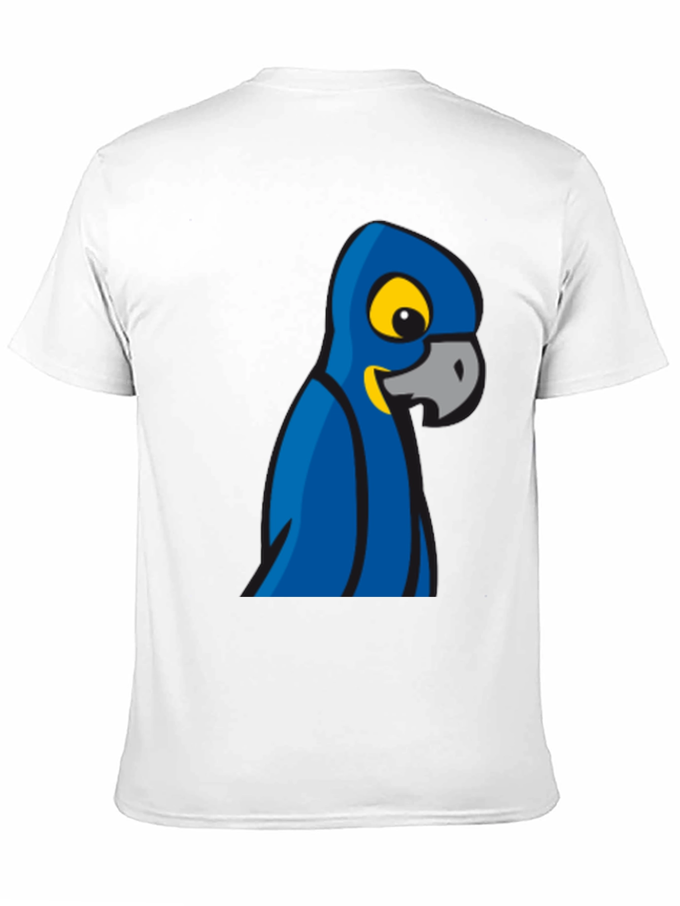 Mens Black T-Shirt with Parrot Graphic