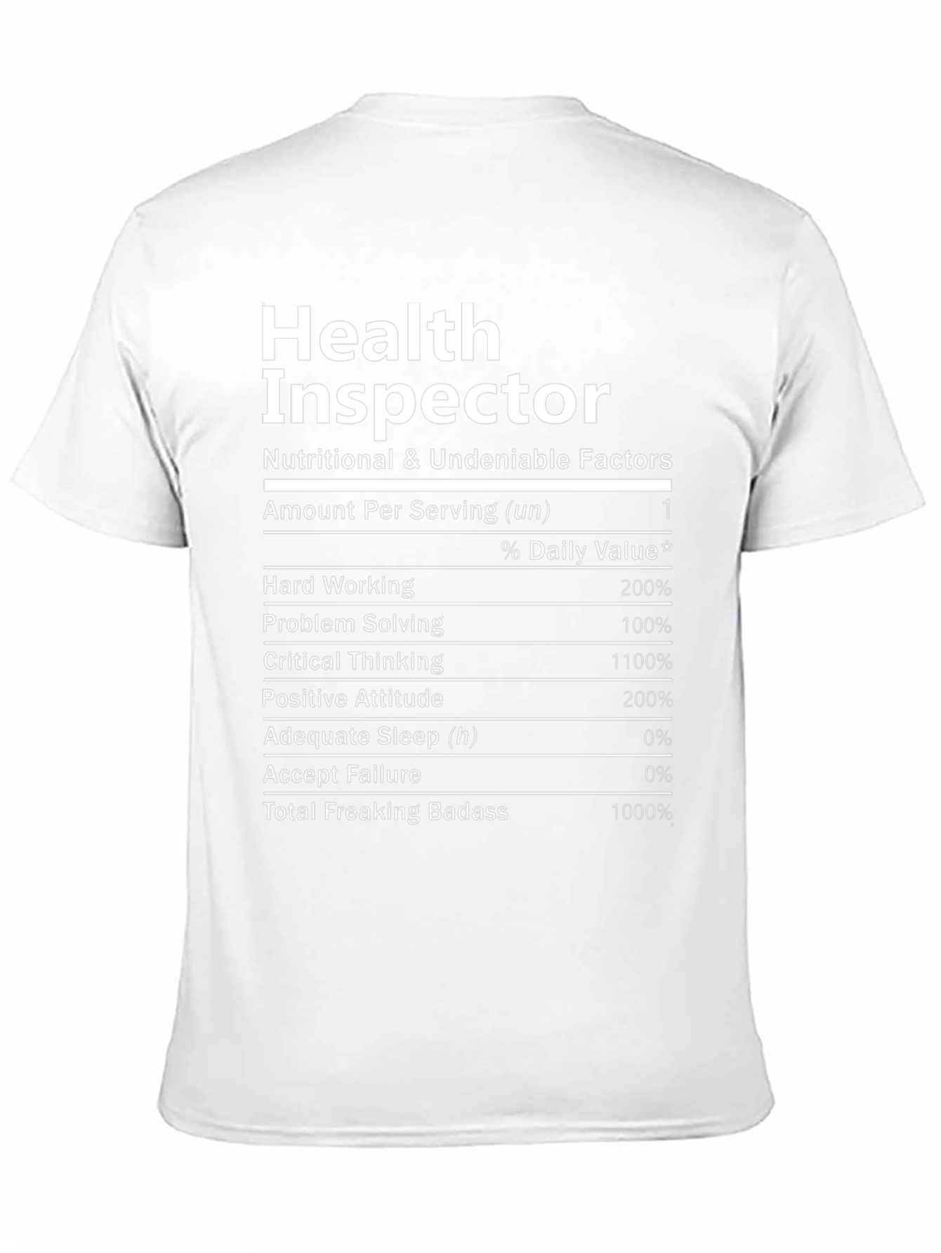 Health Inspector Novelty Graphic T-Shirt