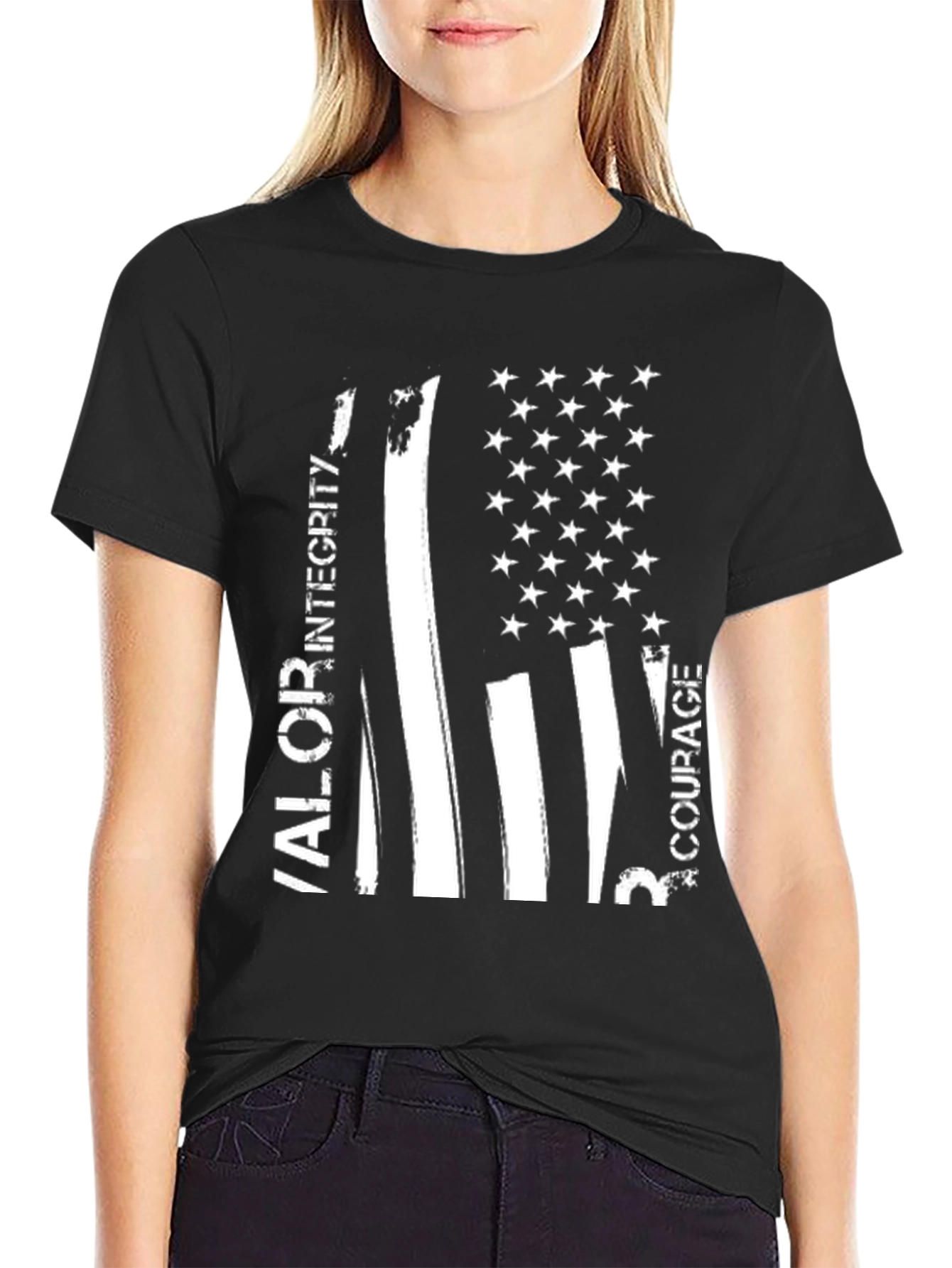 Valor Integrity Courage Black T-Shirt