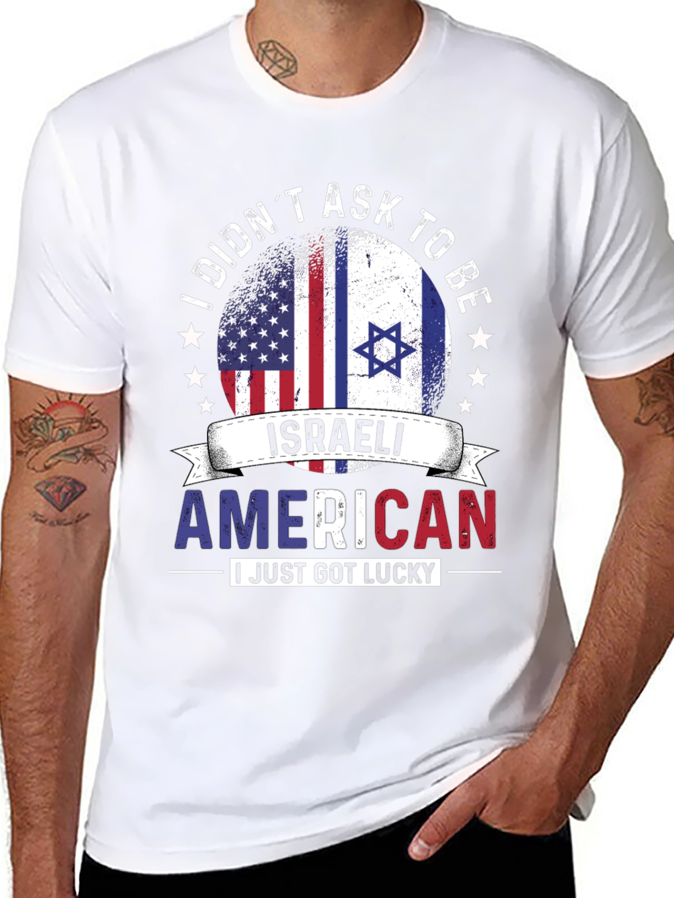 Israeli American Pride T-Shirt - Lucky Dual Citizen Tee