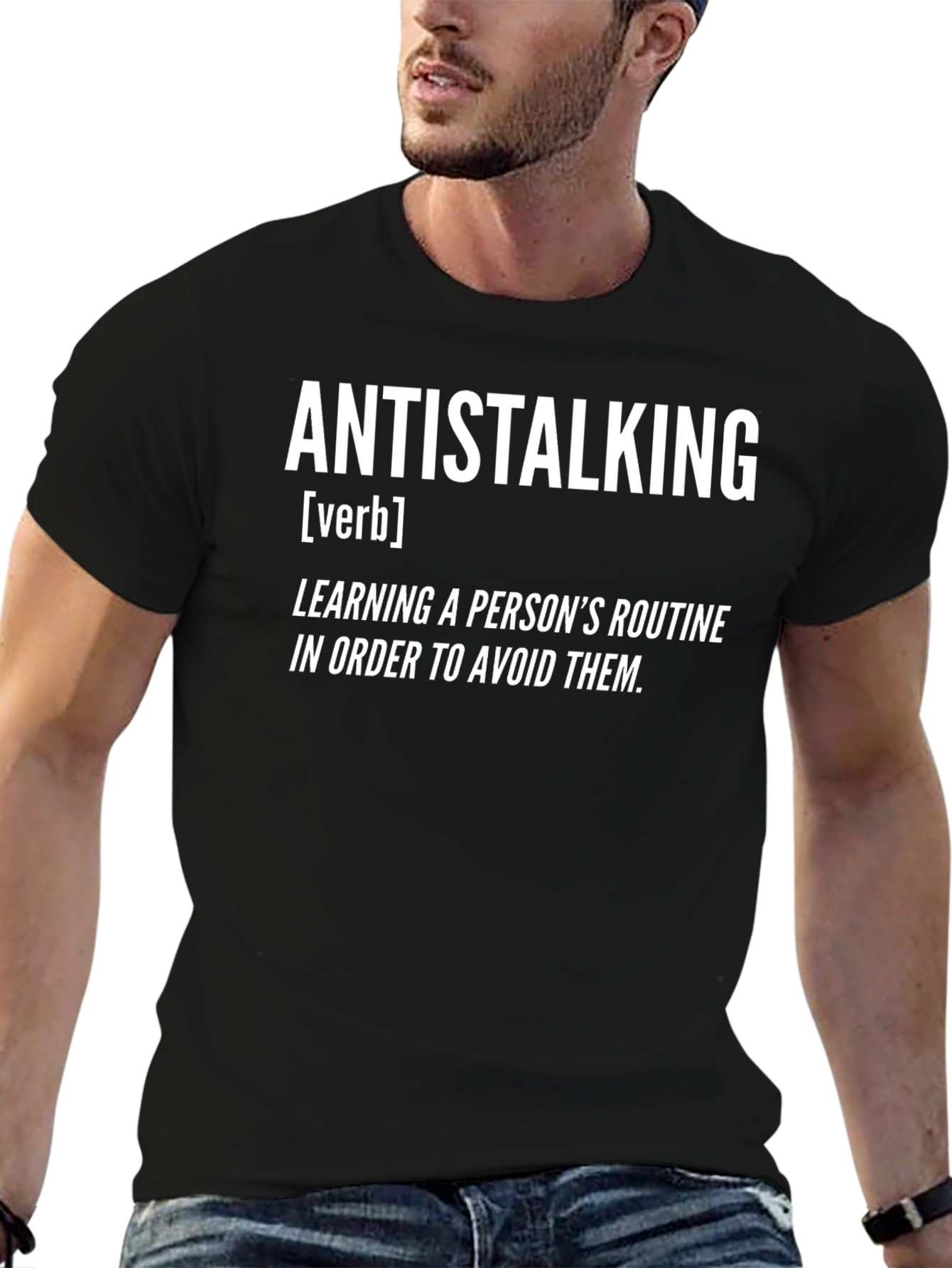 Anti-Stalking Definition Graphic T-Shirt