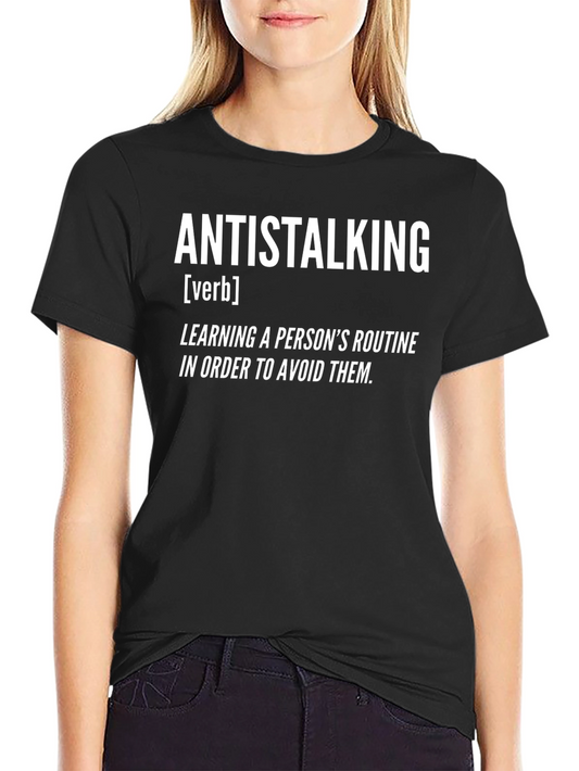 Anti-Stalking Definition Graphic T-Shirt