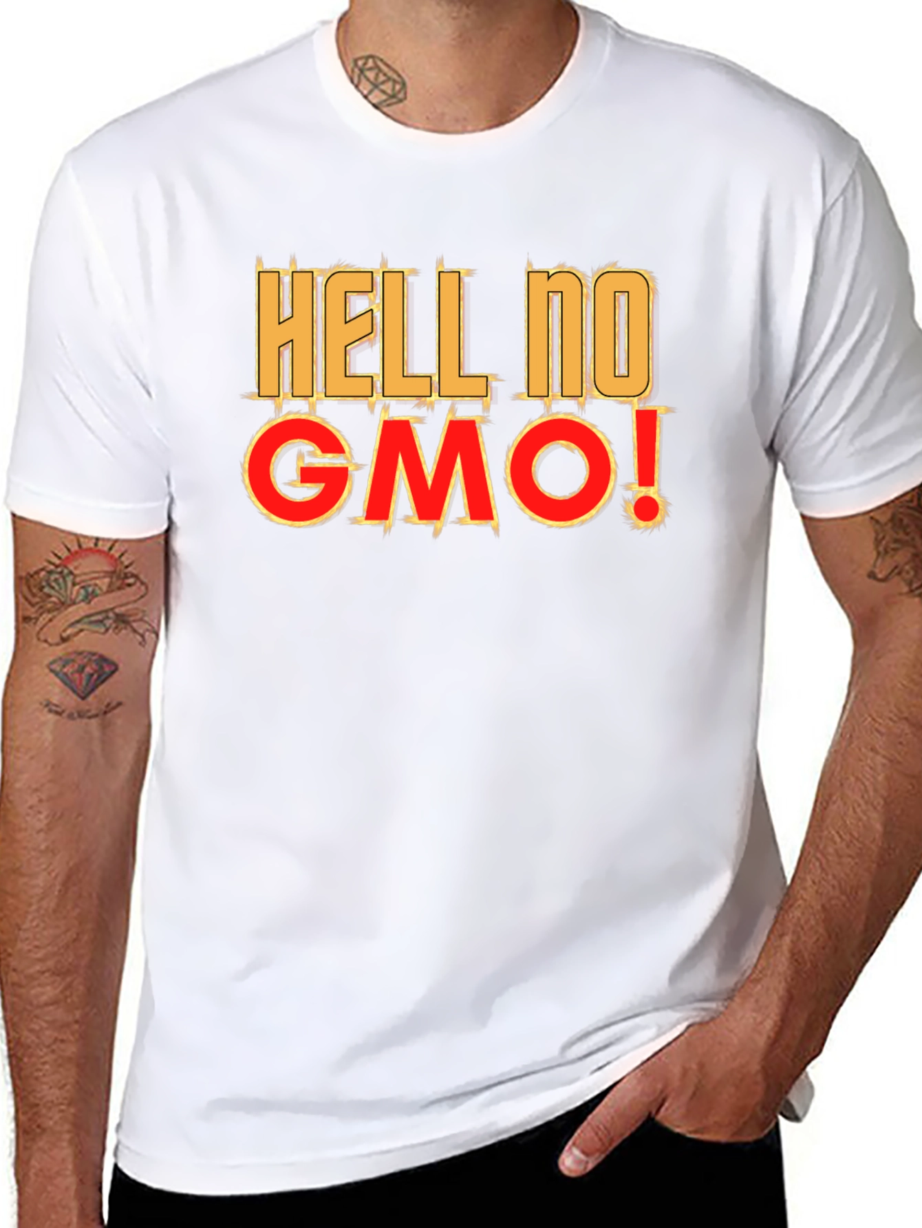 Hell No GMO T-Shirt - Anti-GMO Statement Tee