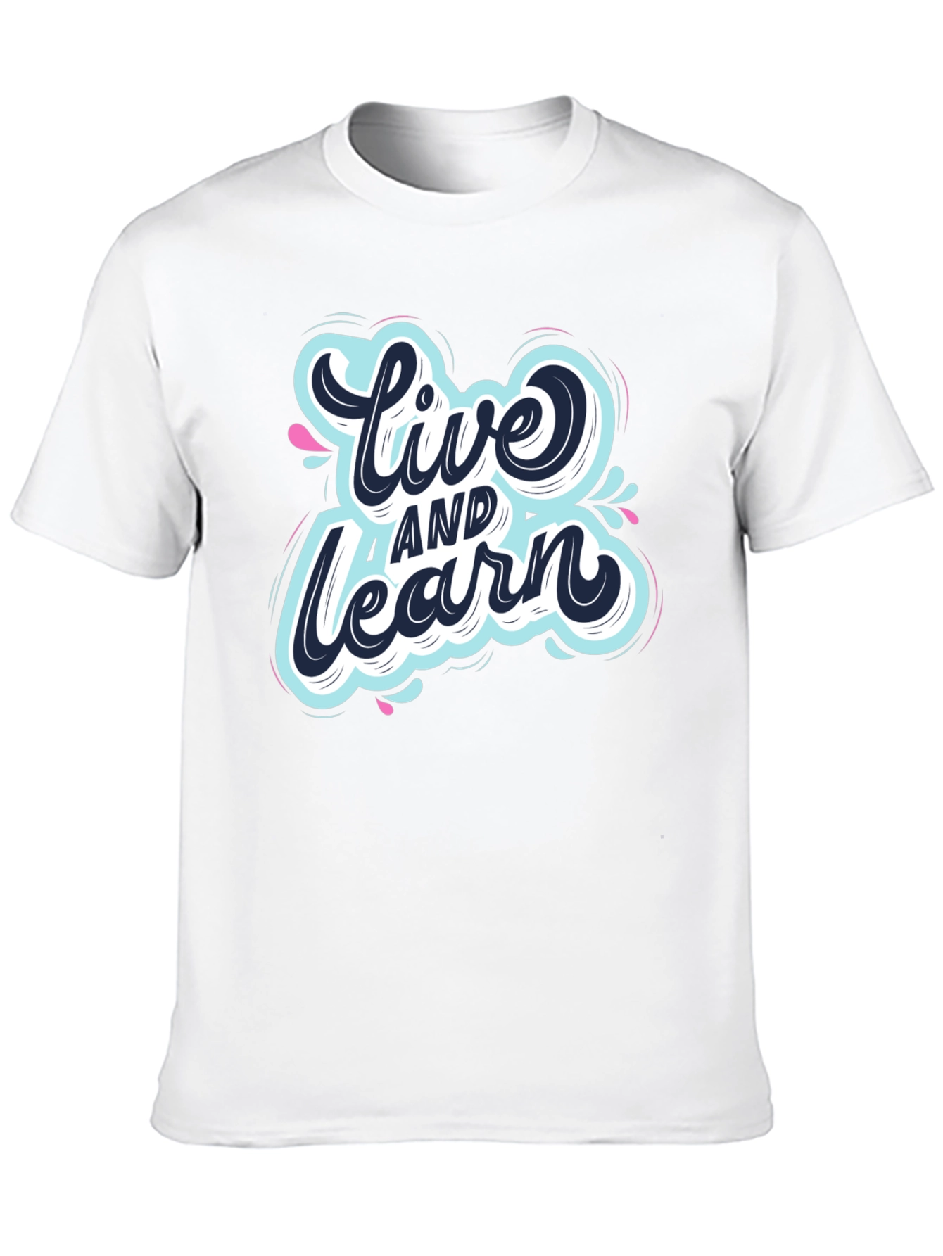 Live and Learn Graphic Tee - Black Cotton T-Shirt