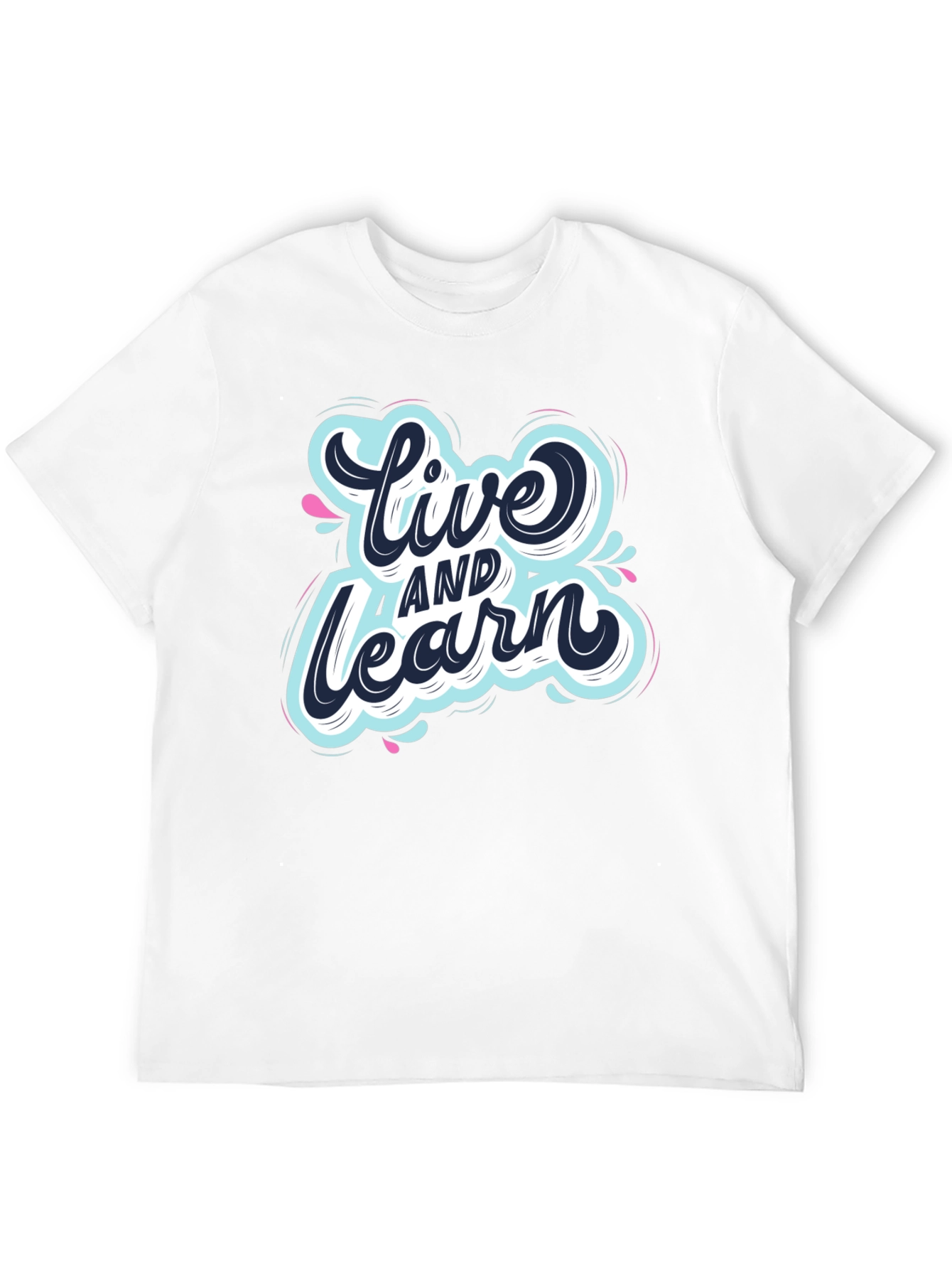 Live and Learn Graphic Tee - Black Cotton T-Shirt