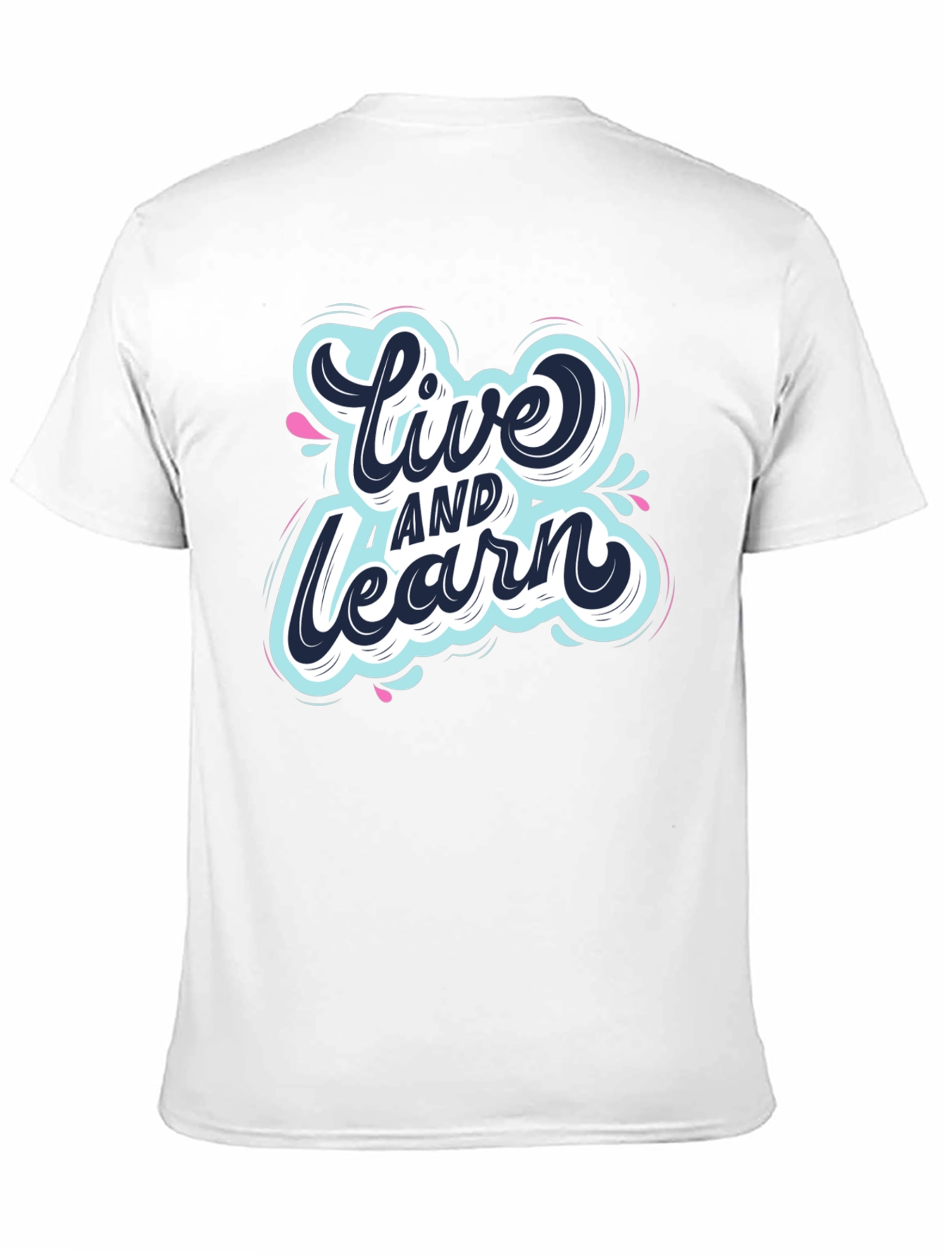 Live and Learn Graphic Tee - Black Cotton T-Shirt