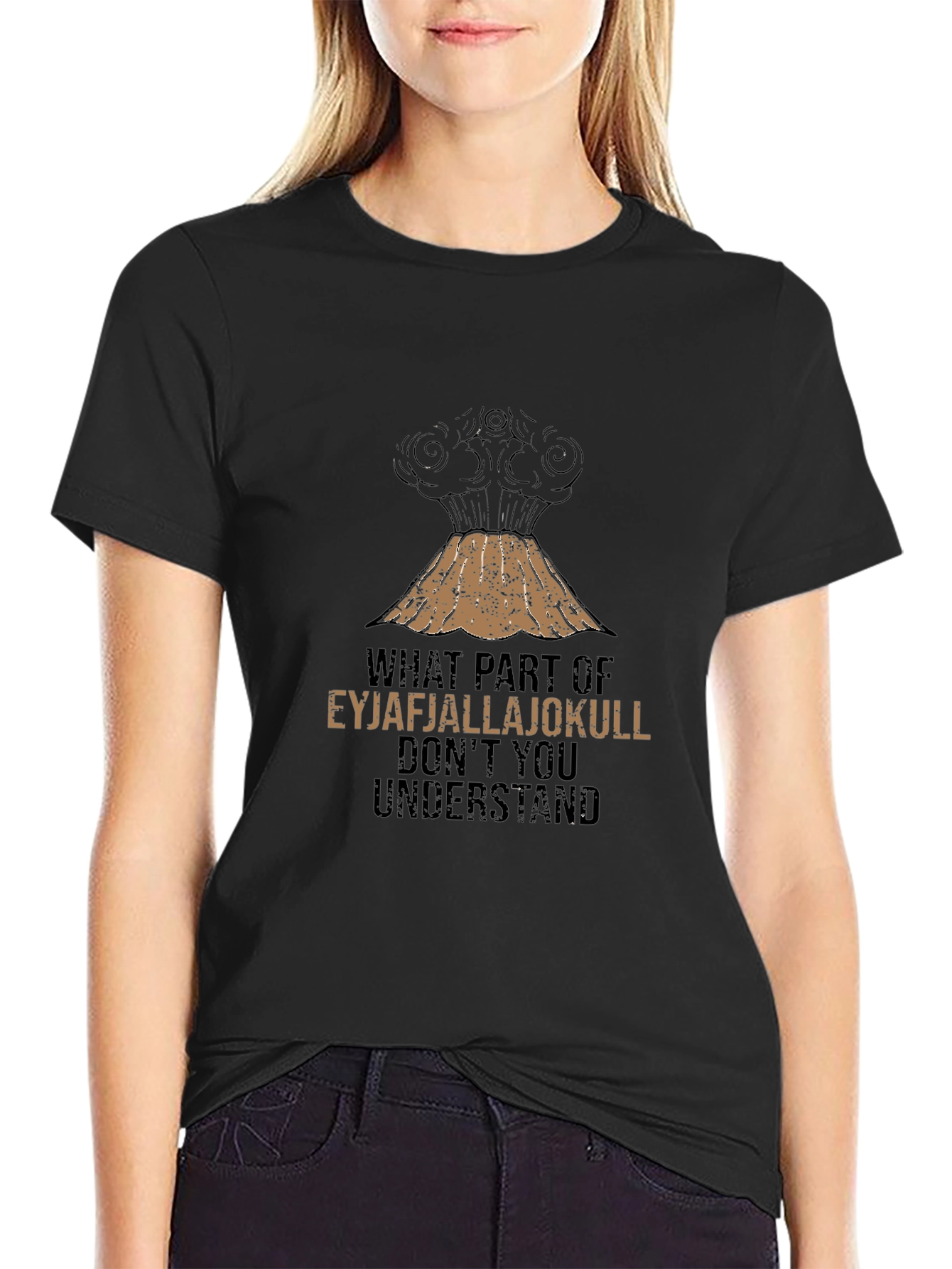 Eyjafjallajokull Volcano Humor Graphic T-Shirt