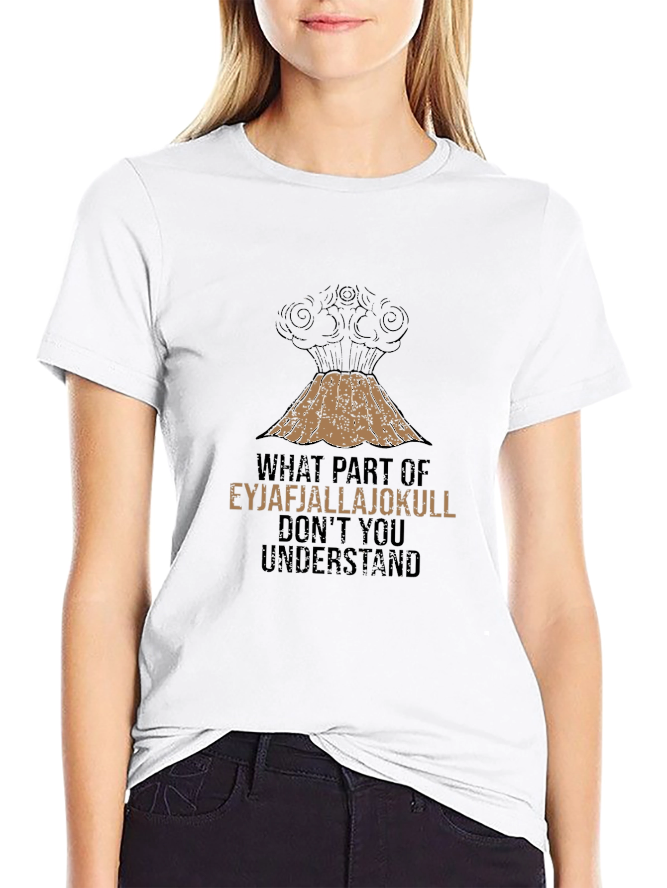Eyjafjallajokull Volcano Humor Graphic T-Shirt