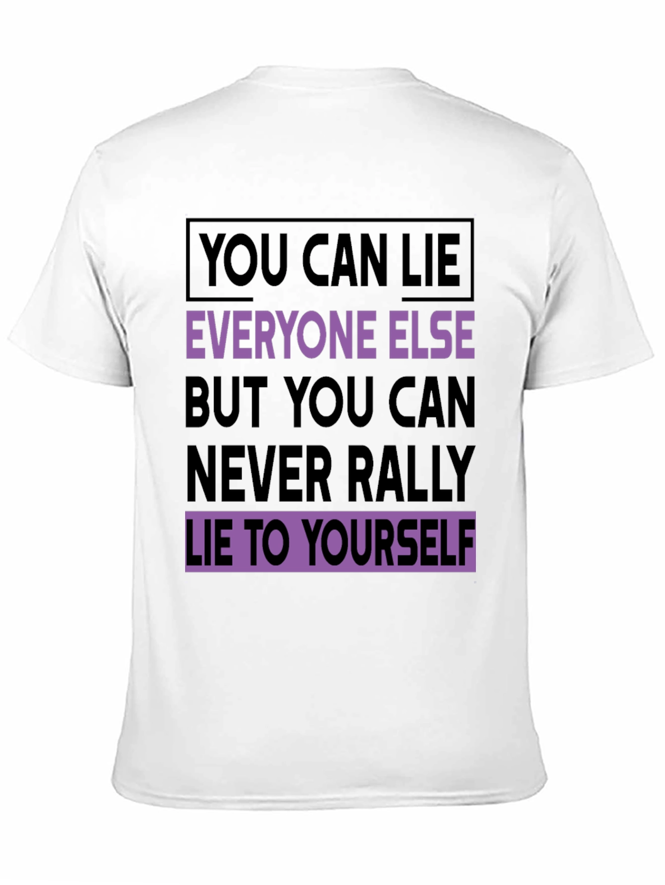 Motivational T-Shirt: Never Lie To Yourself - Black