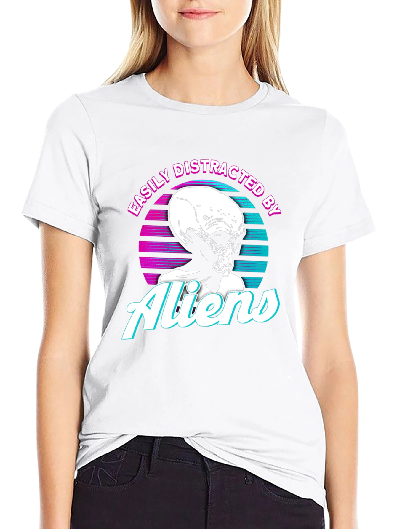 Easily Distracted By Aliens Graphic T-Shirt