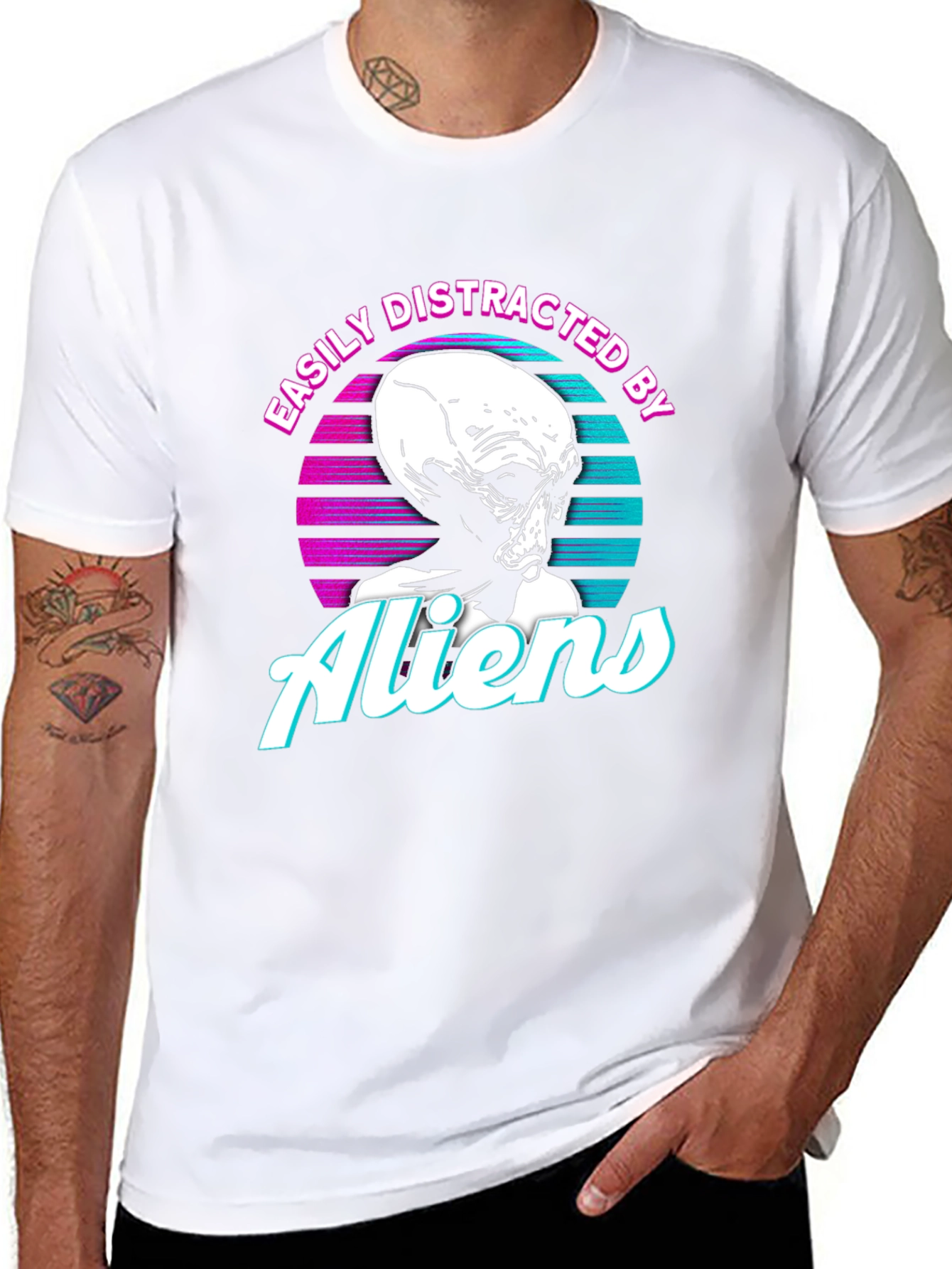Easily Distracted By Aliens Graphic T-Shirt