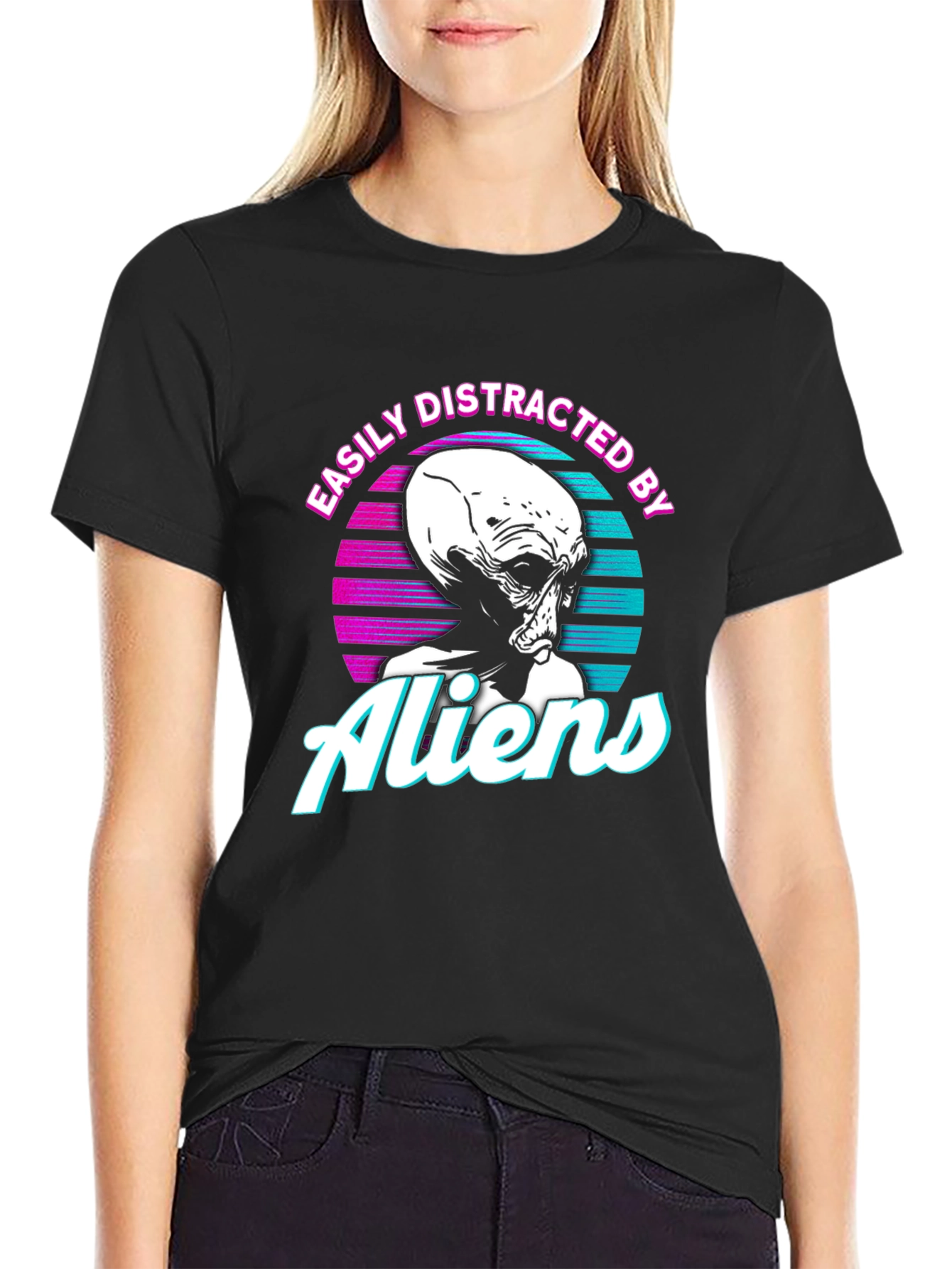 Easily Distracted By Aliens Graphic T-Shirt