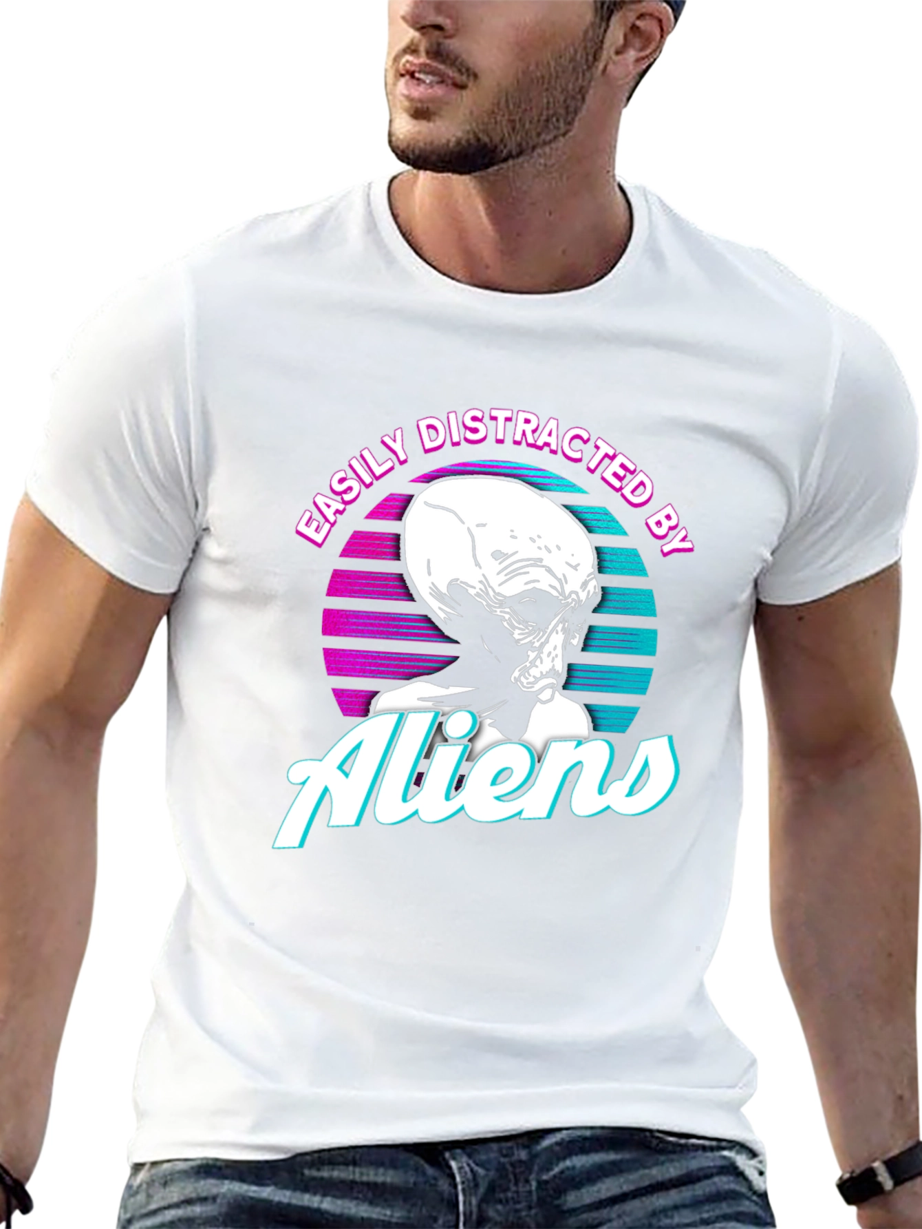 Easily Distracted By Aliens Graphic T-Shirt