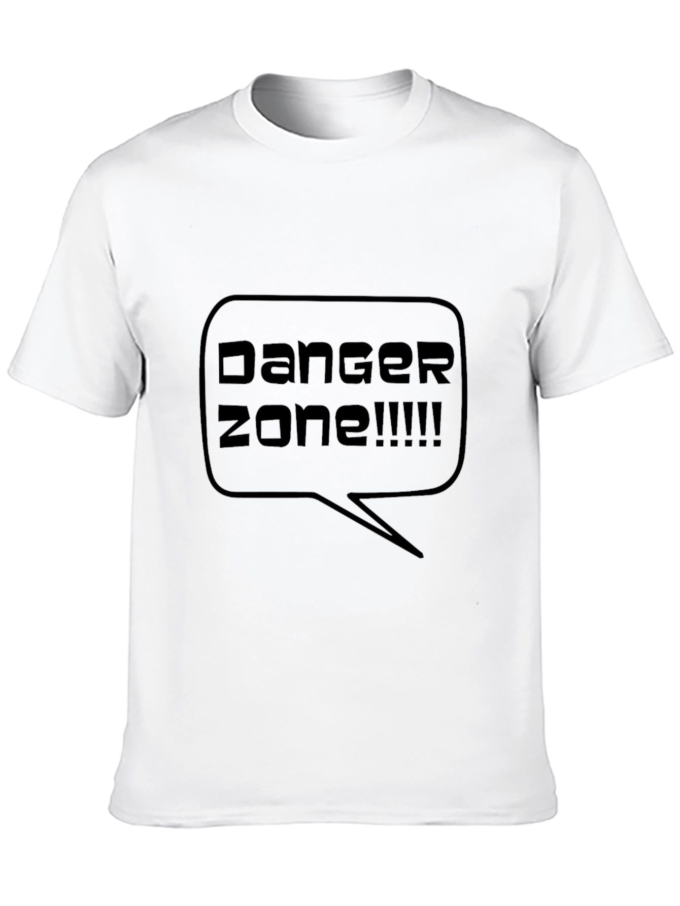 Danger Zone Graphic Tee - Black Cotton T-Shirt