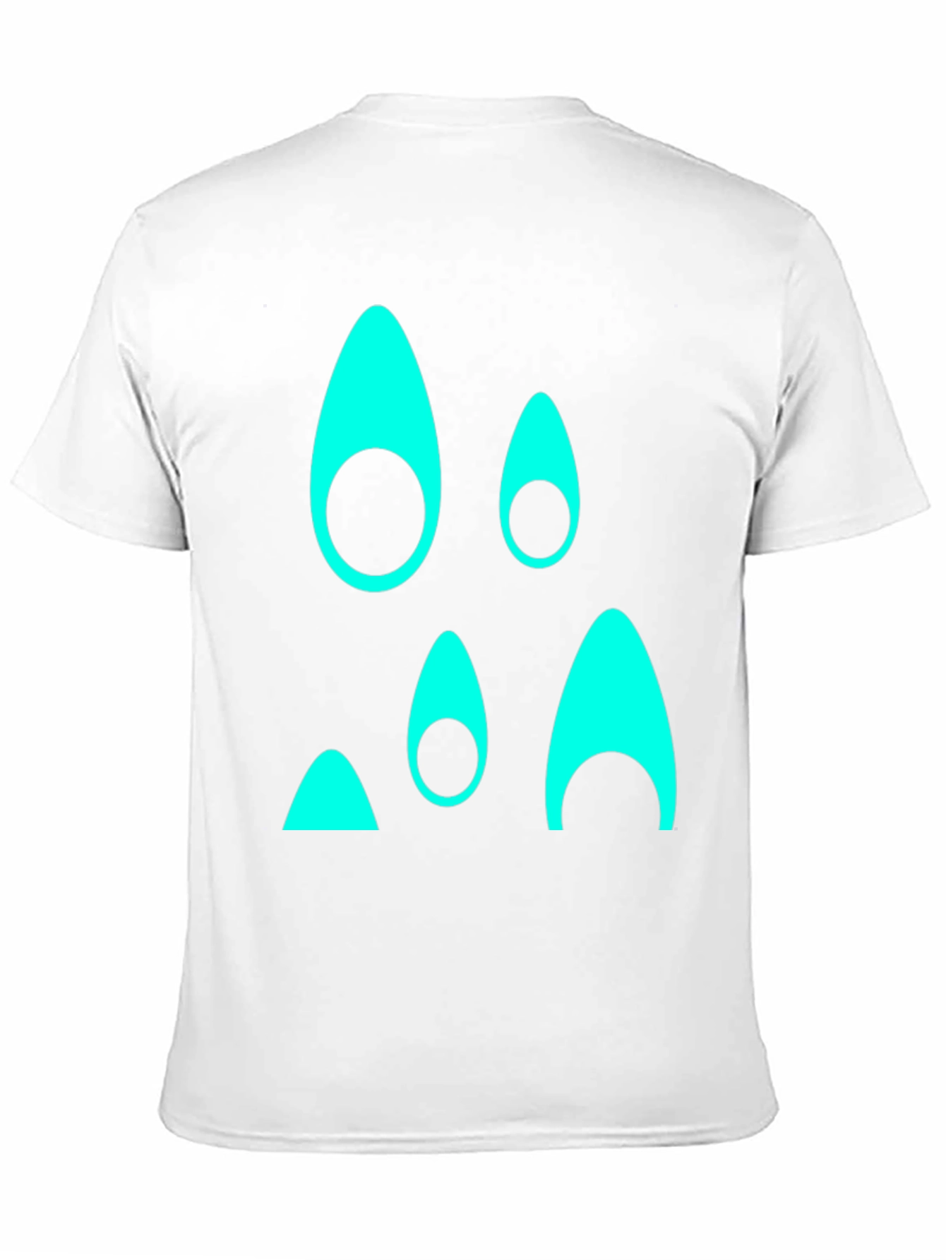 Funky Teal Graphic Black T-Shirt