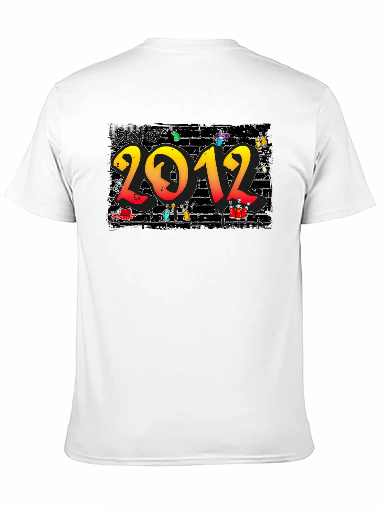 Best of 2012 Graffiti Style Black T-Shirt