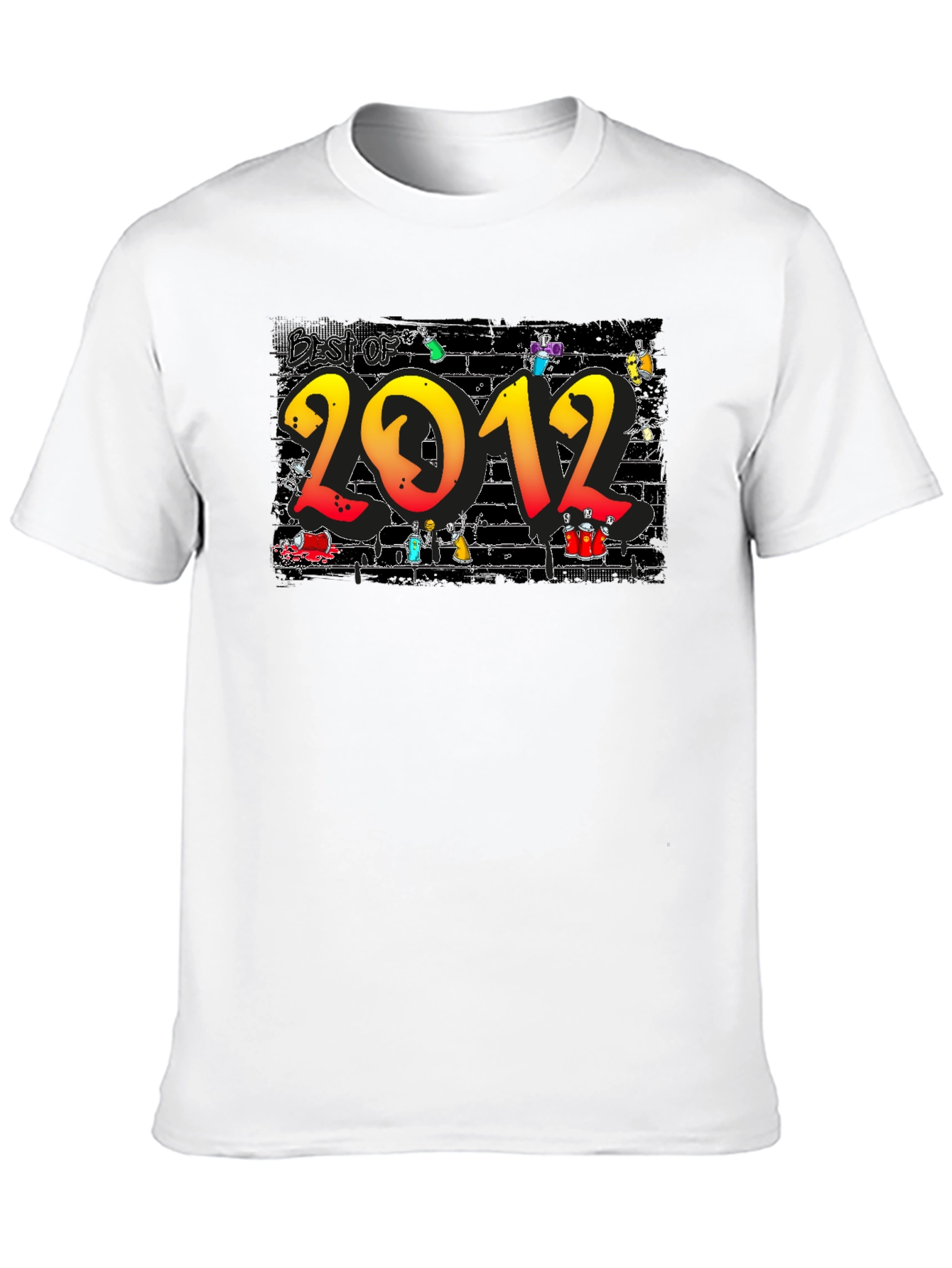 Best of 2012 Graffiti Style Black T-Shirt