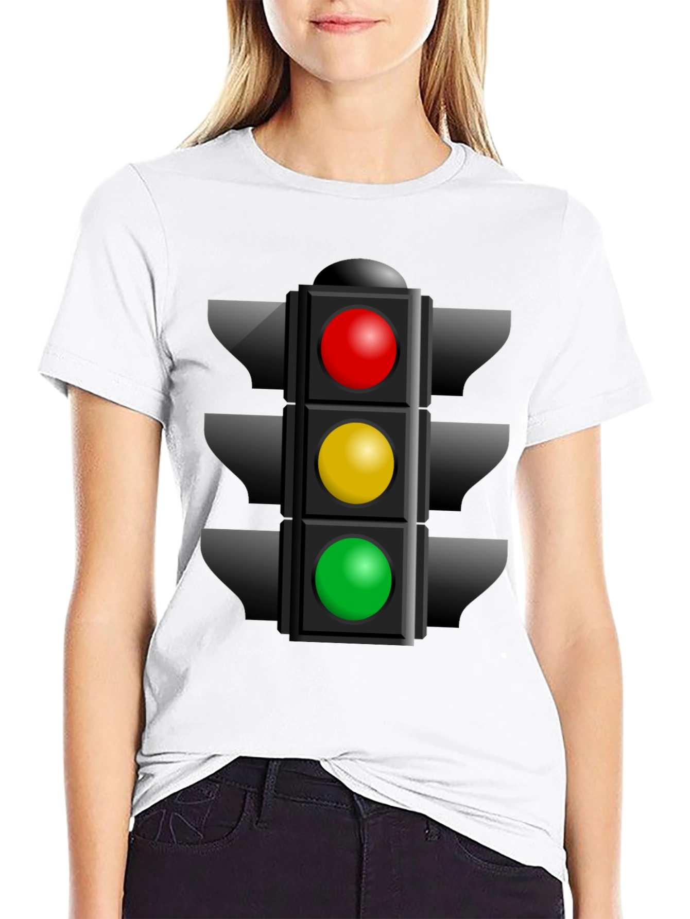 Traffic Light Graphic Tee - Novelty Design